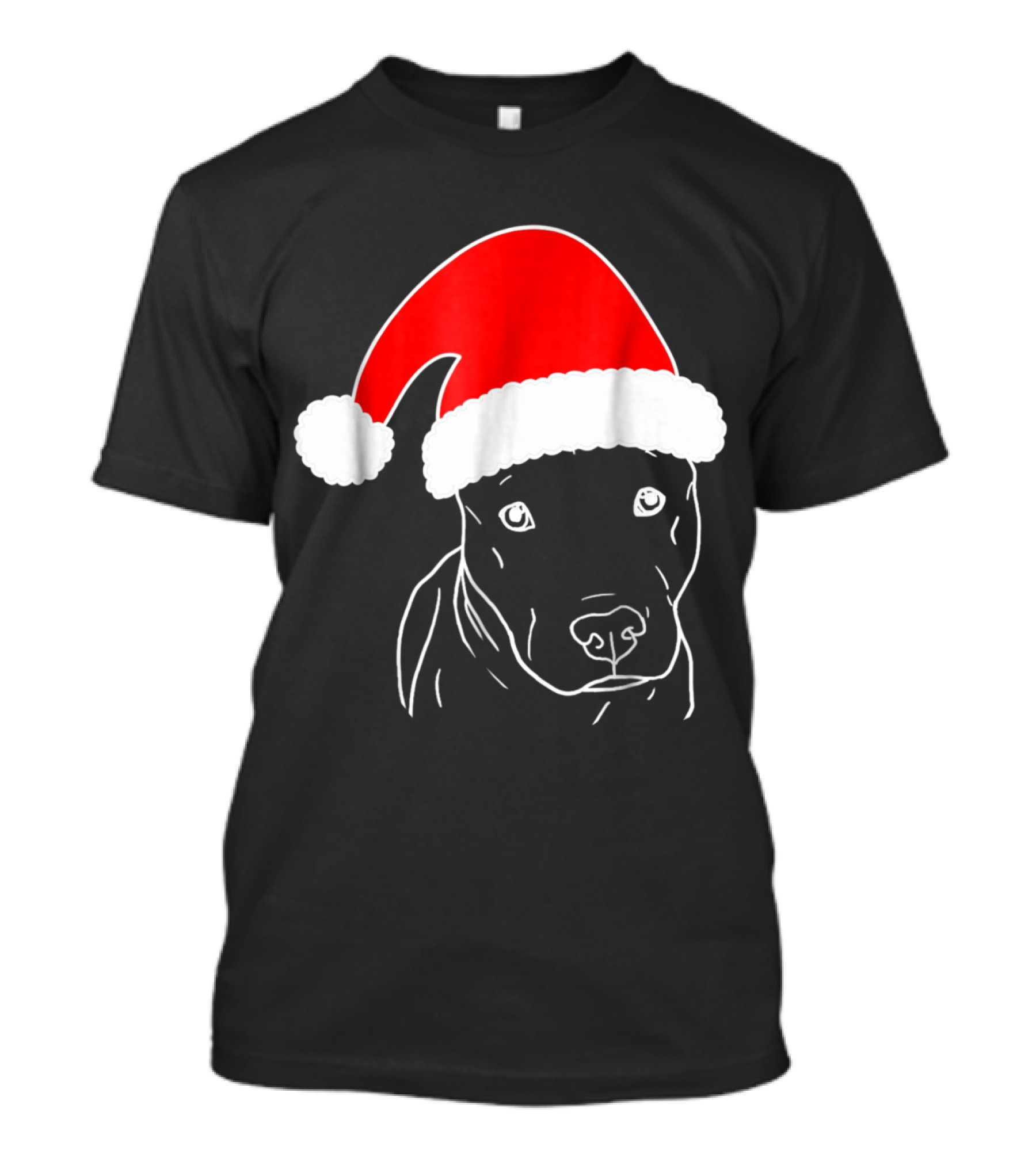 Pitbull Santa Hat Ugly Christmas Sweater KwIFL T-Shirt