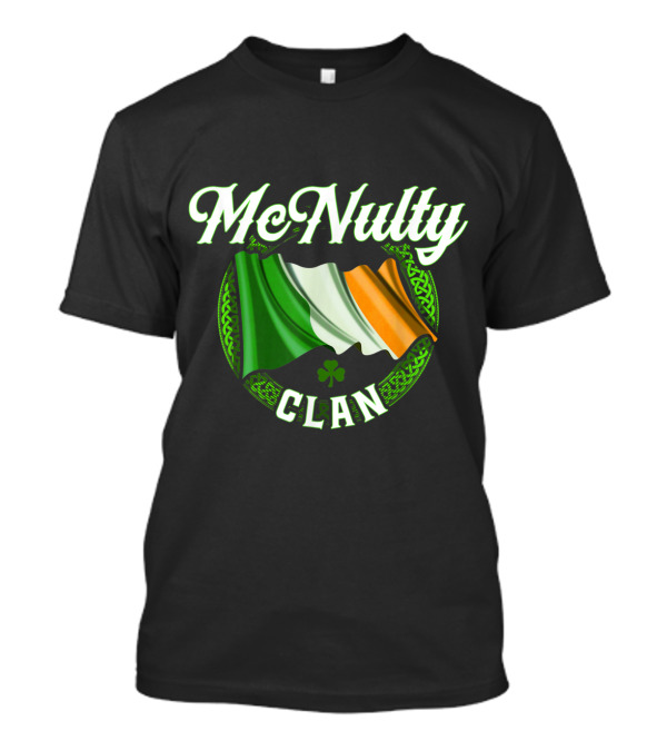 McNulty Clan Irish Flag Celtic Design Surname Heritage T-Shirt