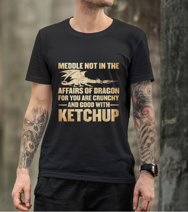 Meddle Not In The Affairs Of Dragons For You Are Crunchy And Good With Ketchup T-Shirt