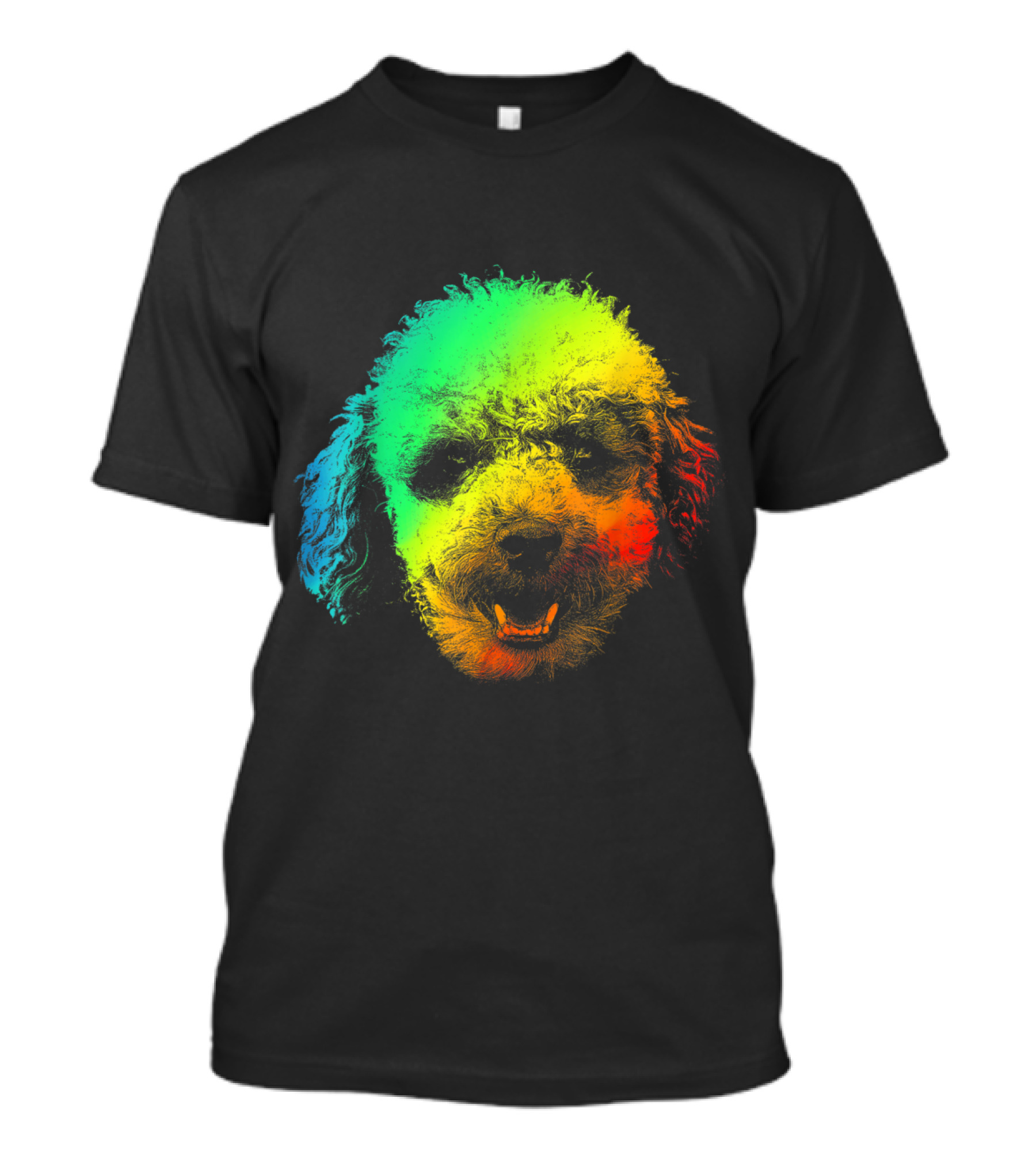 TEA CUP POODLE Vibrant Colorful Rainbow Fur T-Shirt