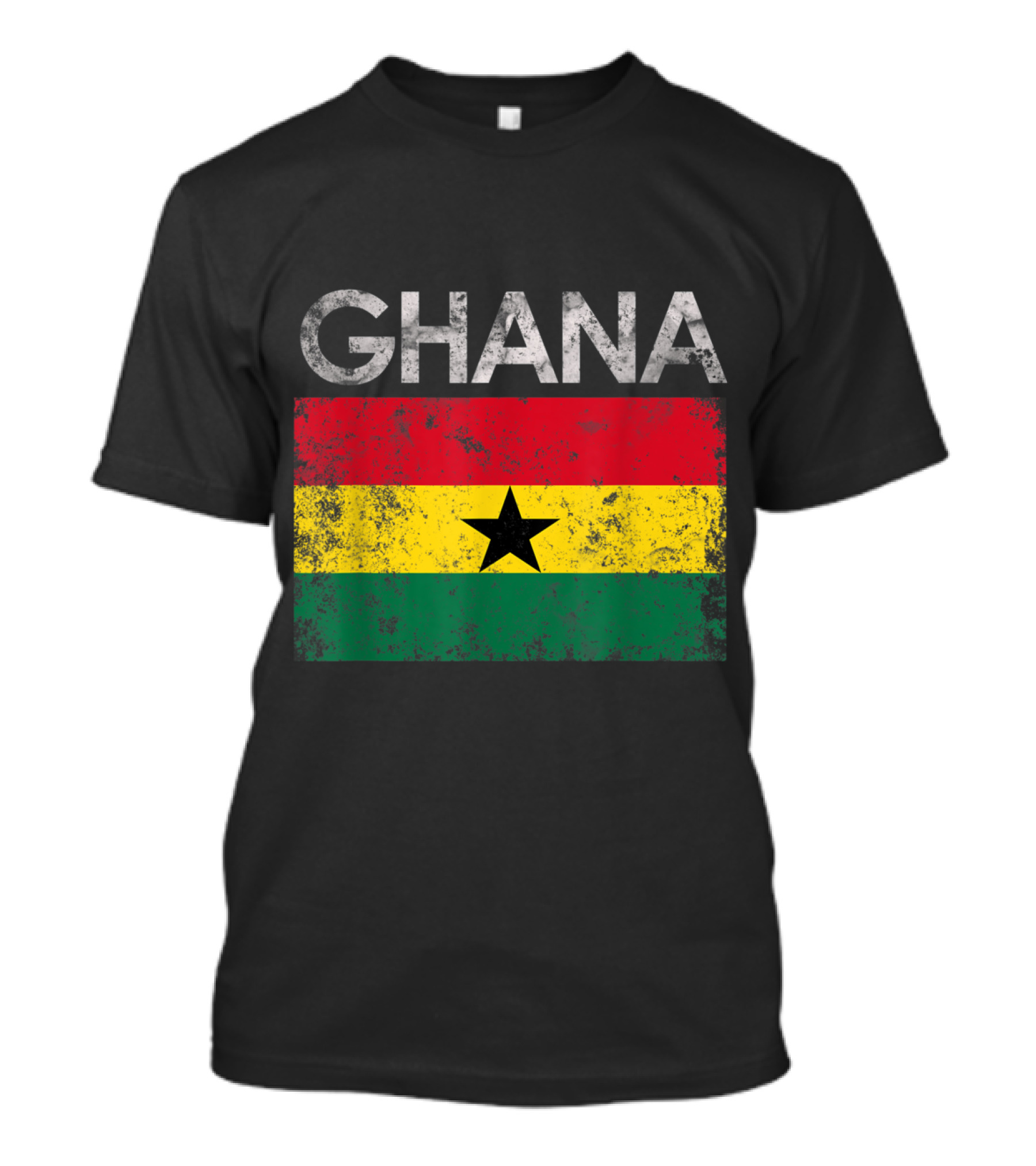 Vintage Distressed Ghanaian Flag With Ghana Text T-Shirt