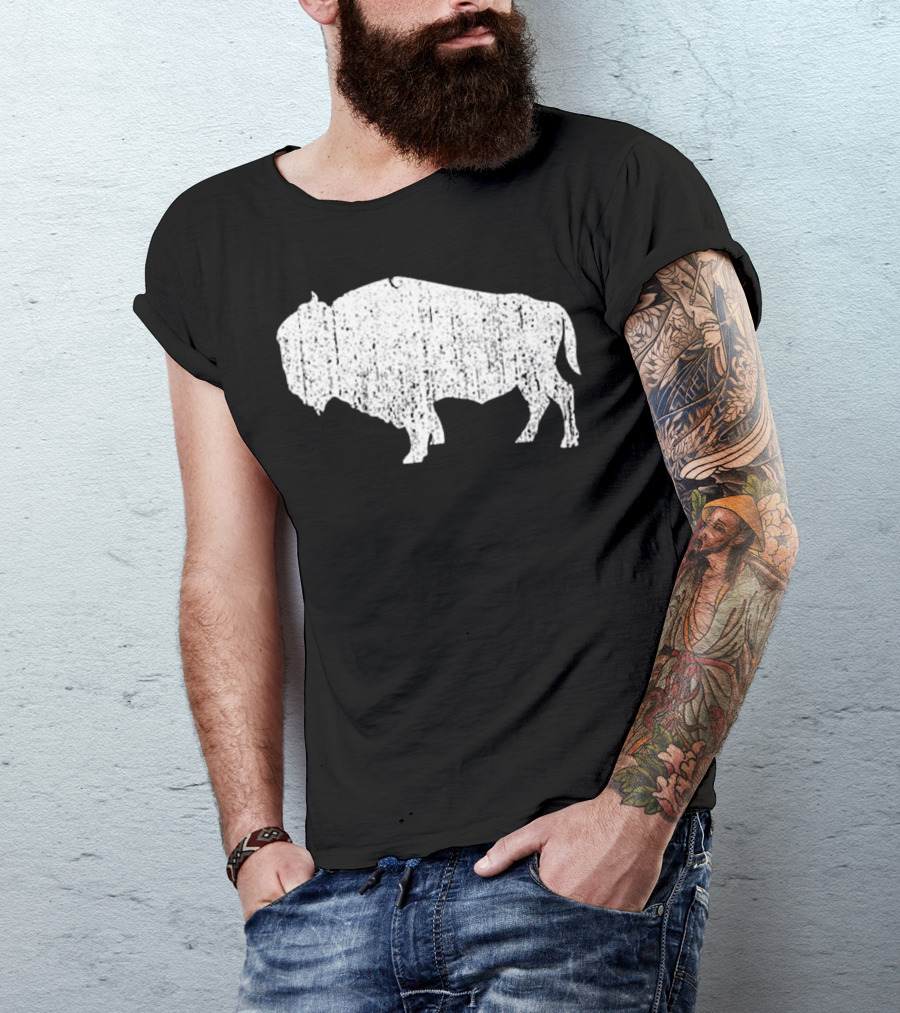 Vintage Distressed American Bison Buffalo T-Shirt