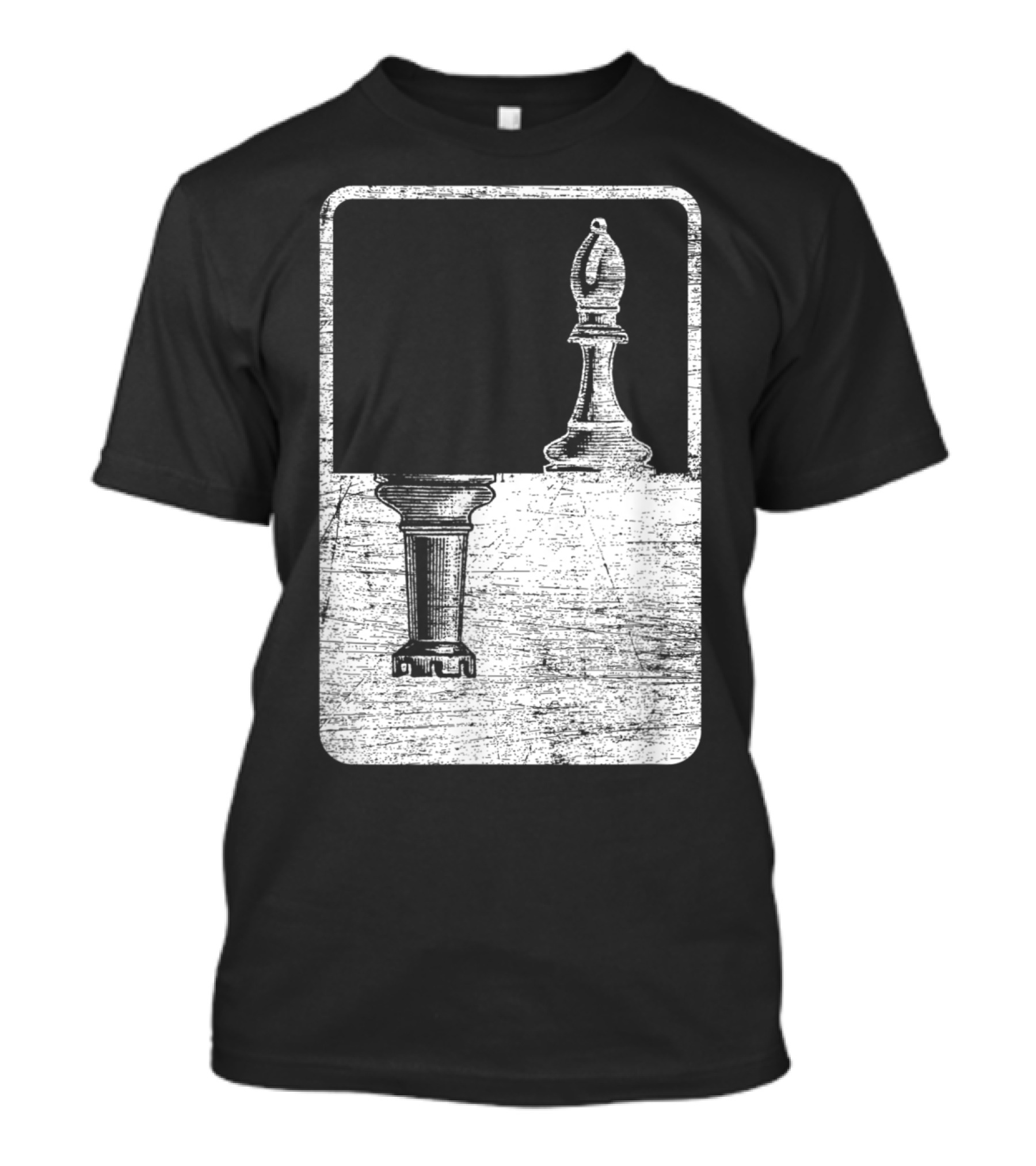 Rook And Bishop Chess Piece Shadow T-Shirt