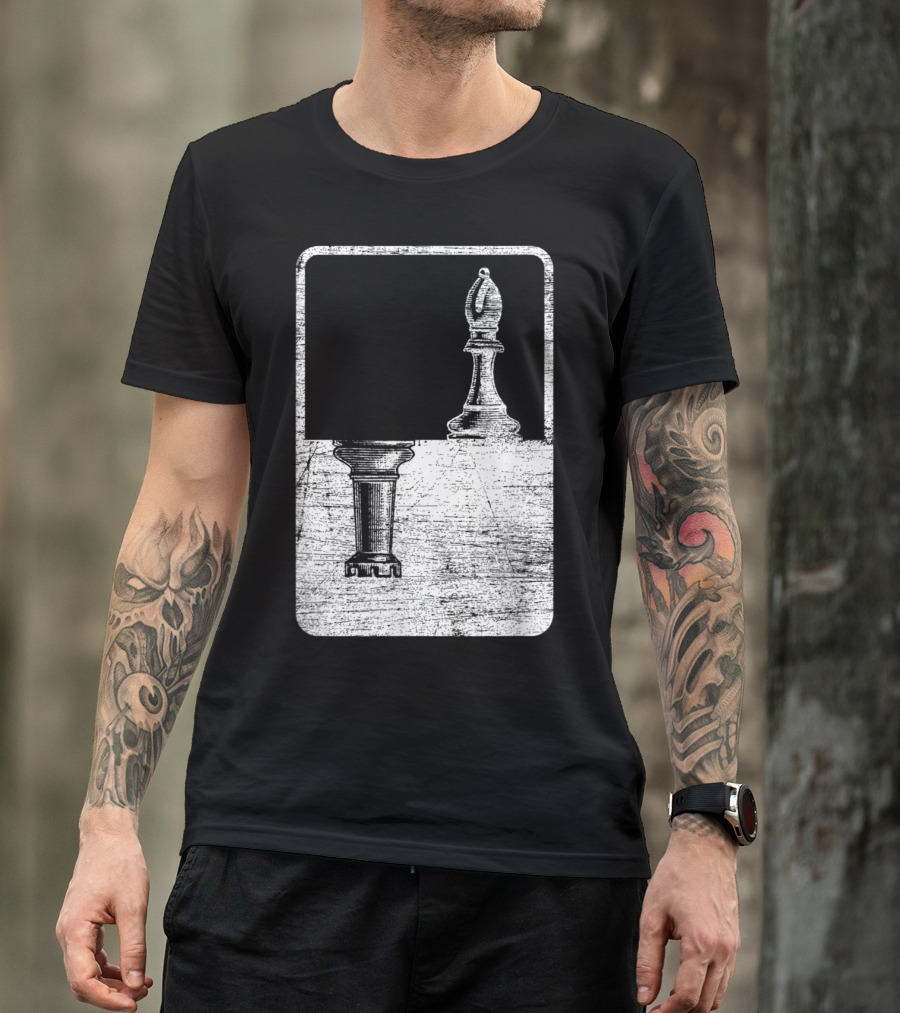 Rook And Bishop Chess Piece Shadow T-Shirt
