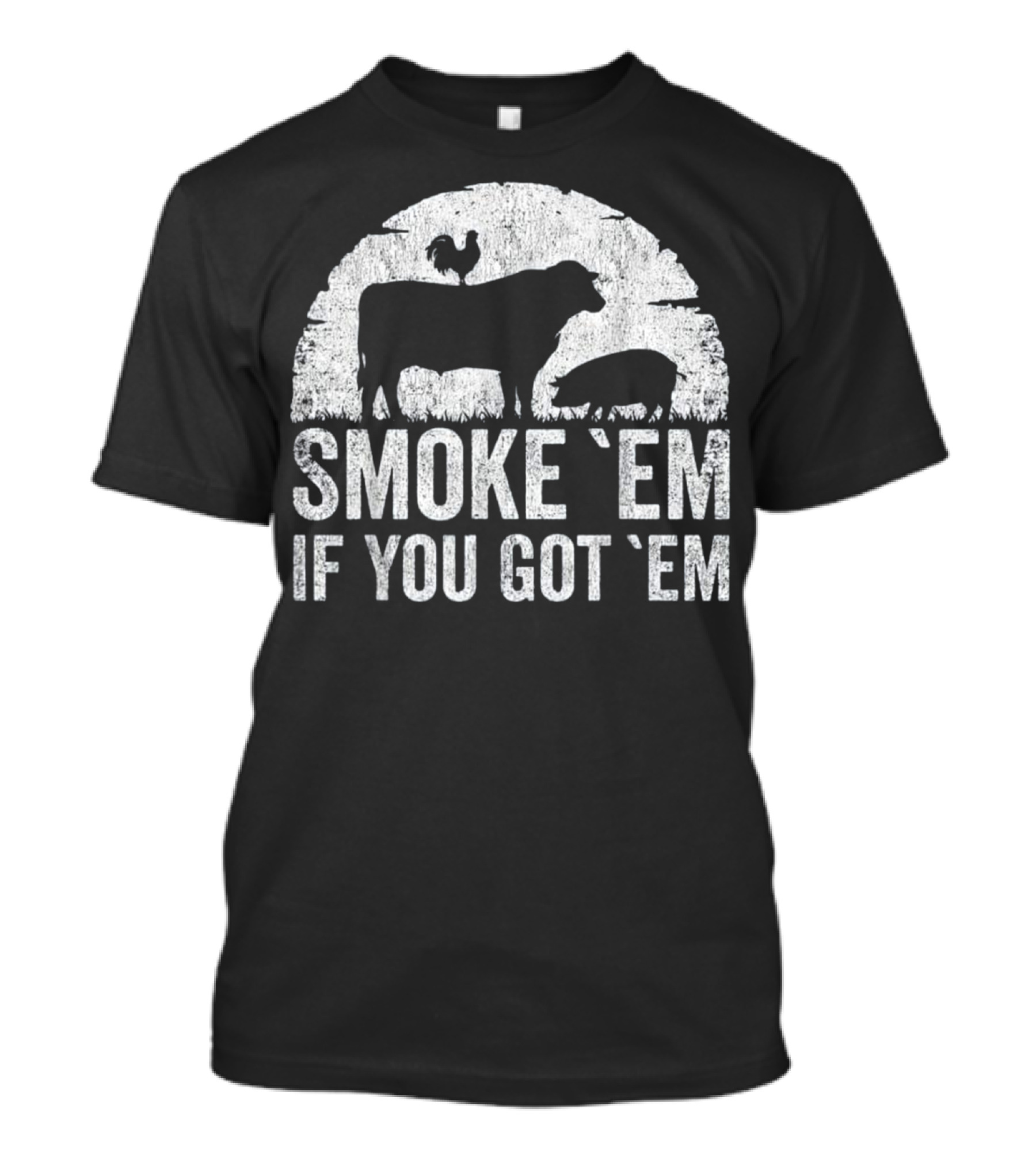 Smoke 'Em If You Got 'Em BBQ Smoker Pitmaster Funny Dad Accessory T-Shirt