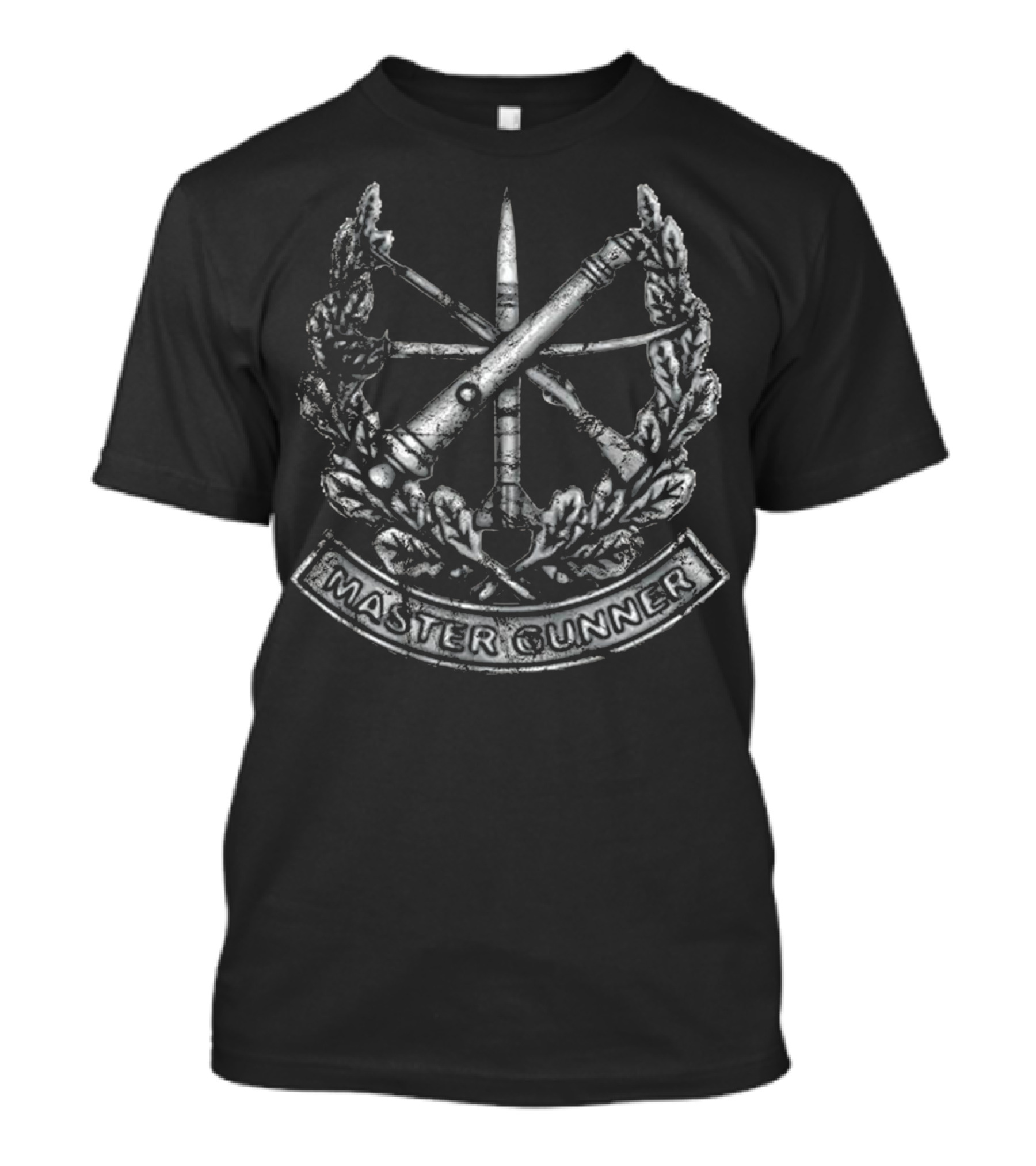 Master Gunner Distressed Army Insignia Wreath T-Shirt