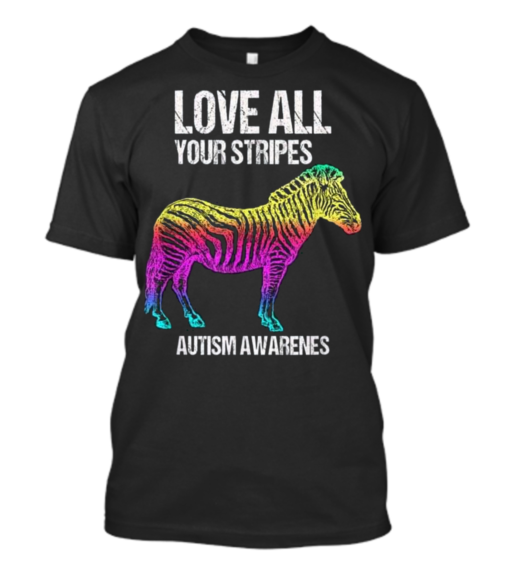 Love All Your Stripes Zebra Autism Awareness Appreciation T-Shirt