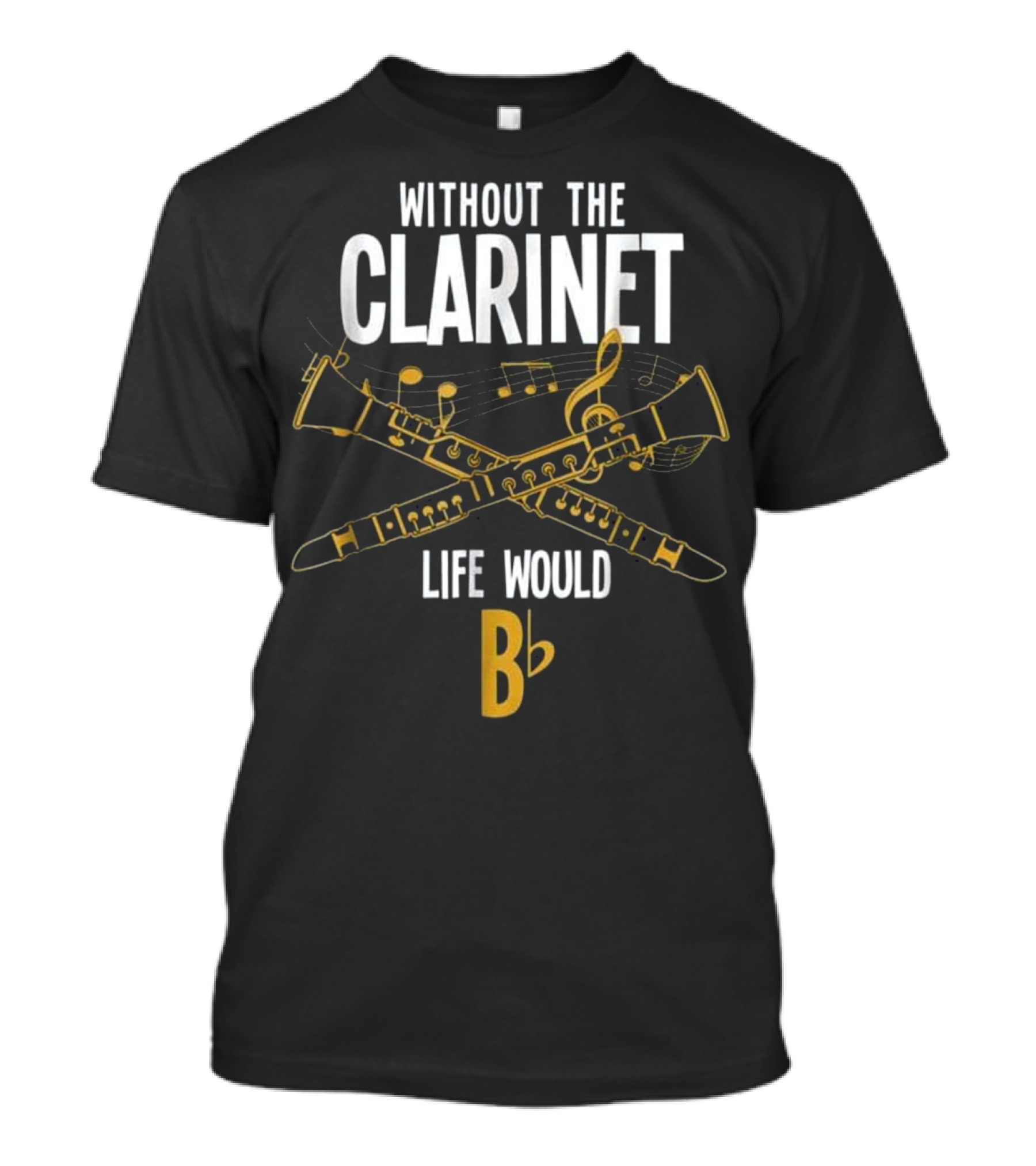 Without The Clarinet Life Would Bb Musical Notes And Instruments T-Shirt
