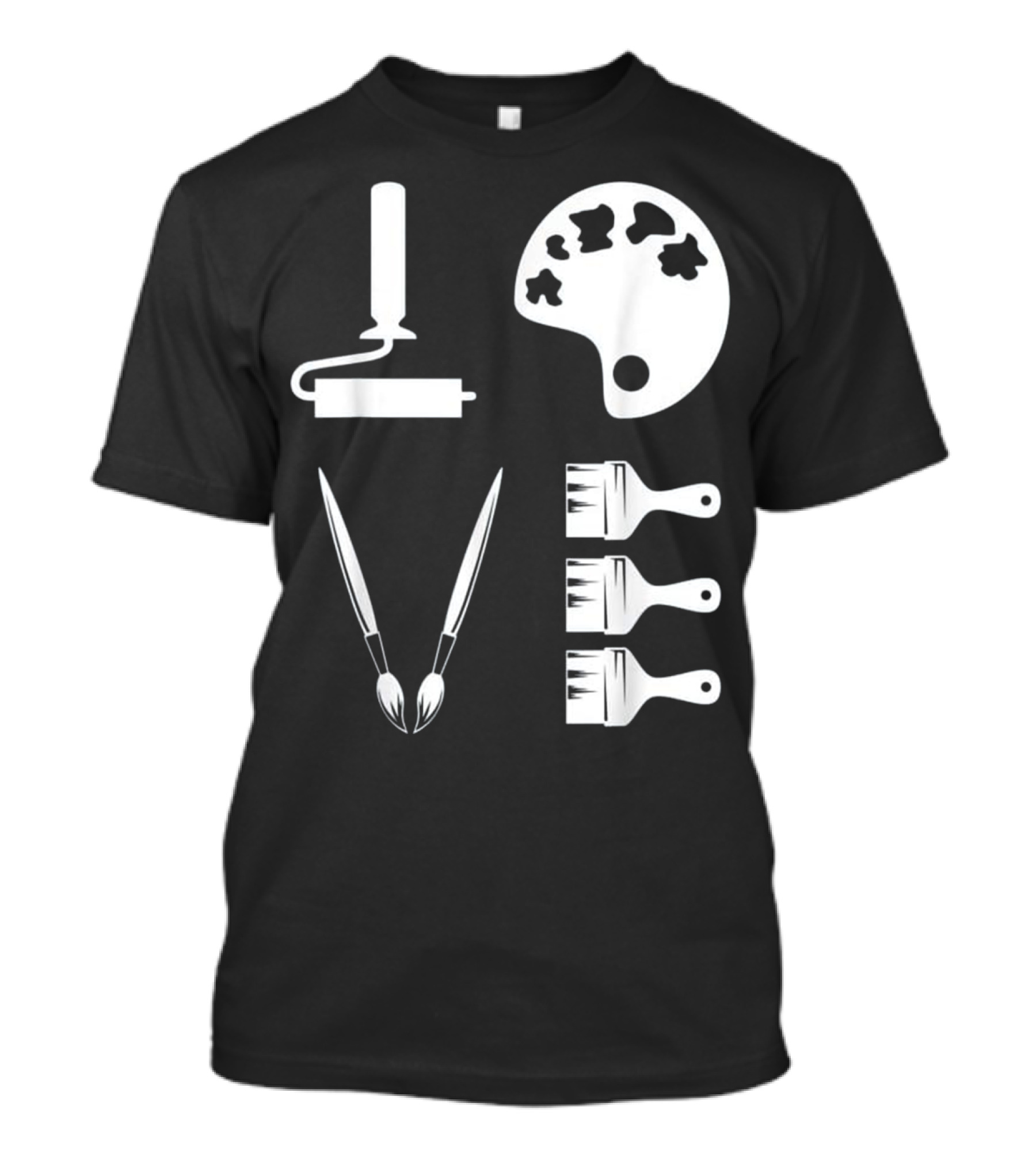Art Palette Brushes Painter Tools Creative T-Shirt