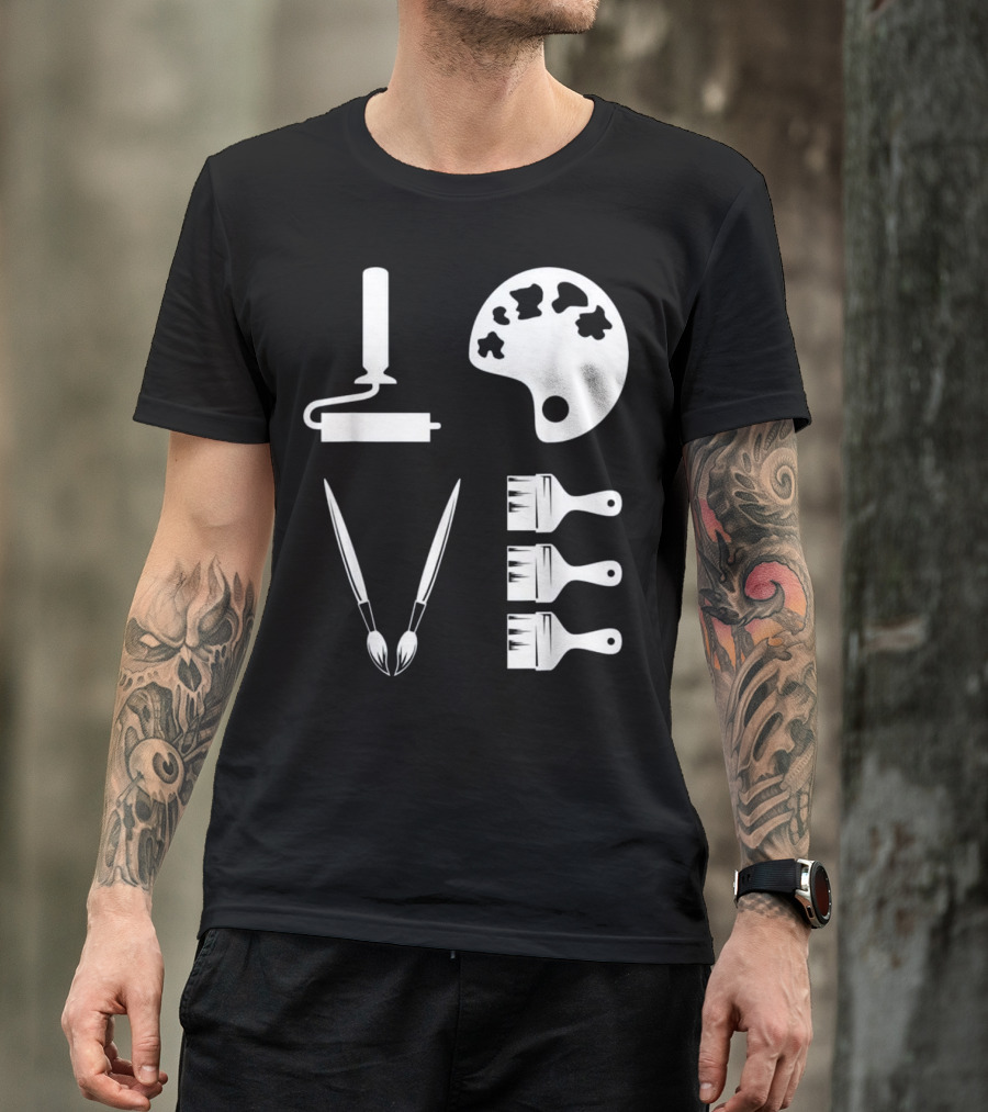Art Palette Brushes Painter Tools Creative T-Shirt