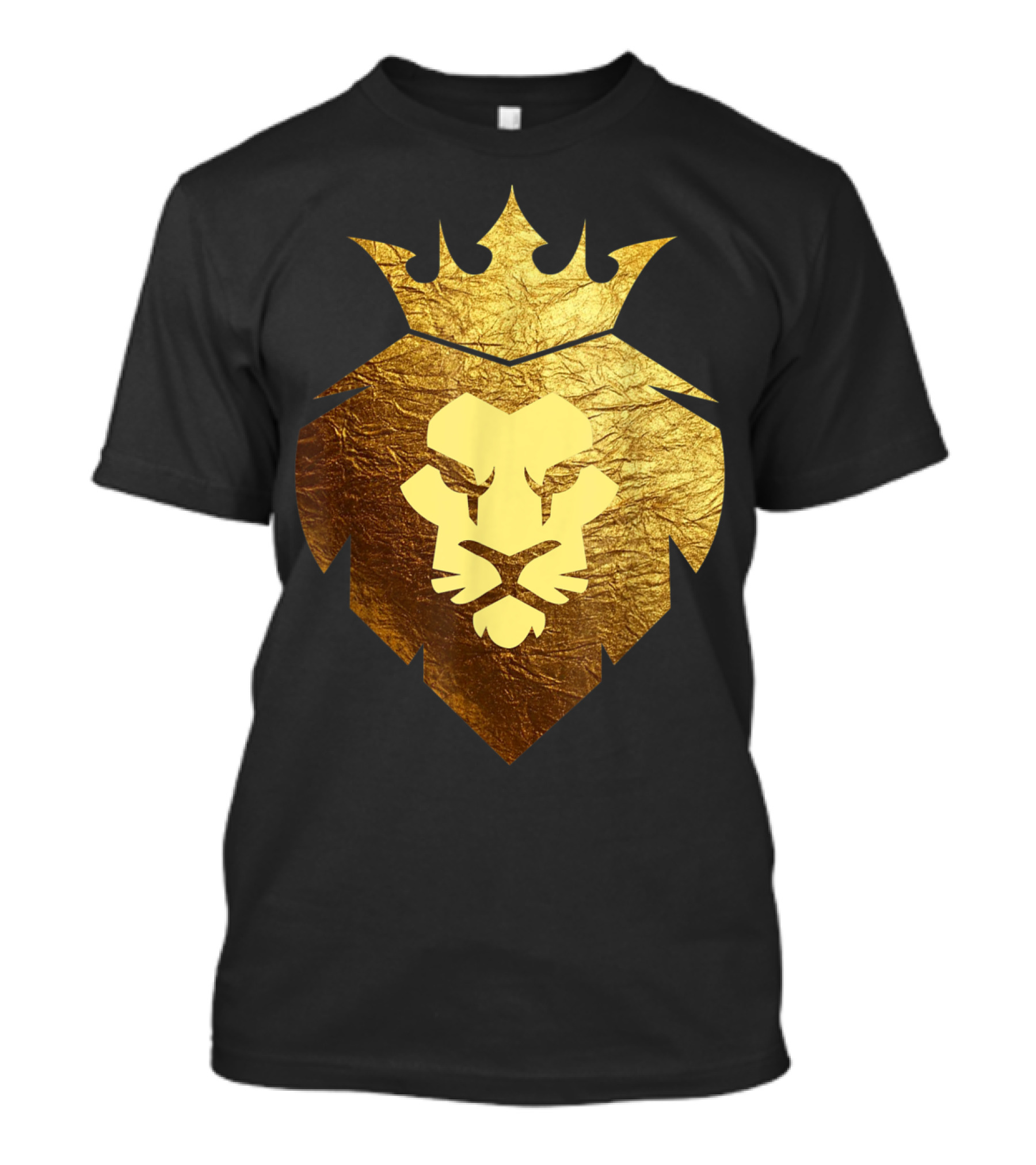 Golden Crowned Lion King Royal Emblem T-Shirt