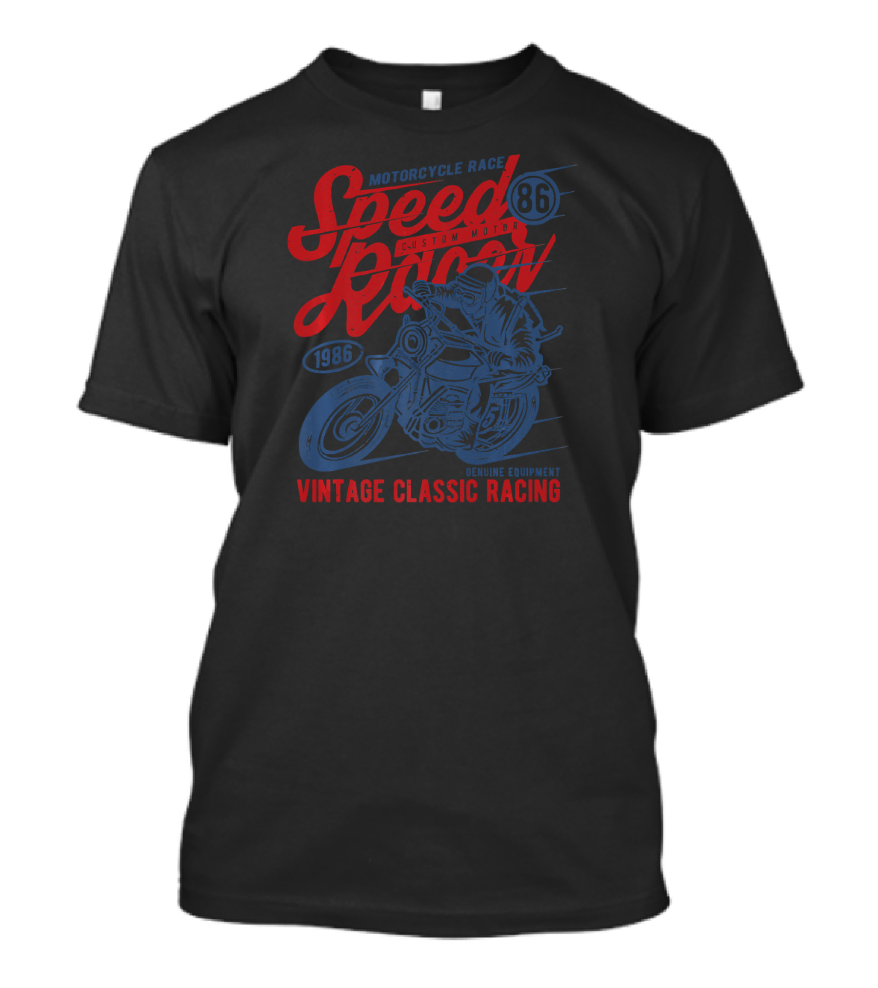 Vintage Classic Racing Speed Racer Motorcycle 1986 Custom Motorbike T-Shirt