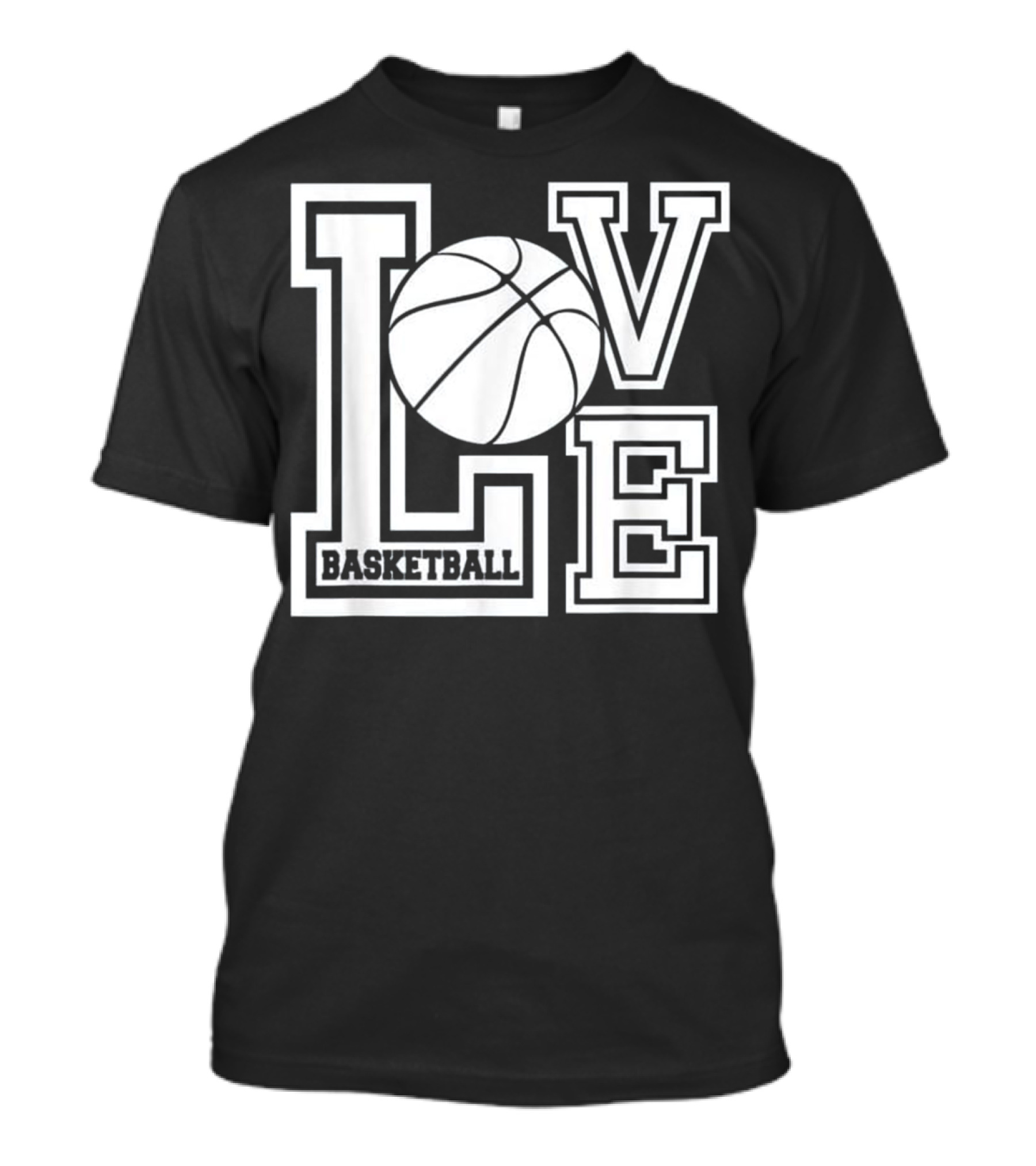 LOVE Basketball Sports Iconic Text With Basketball T-Shirt