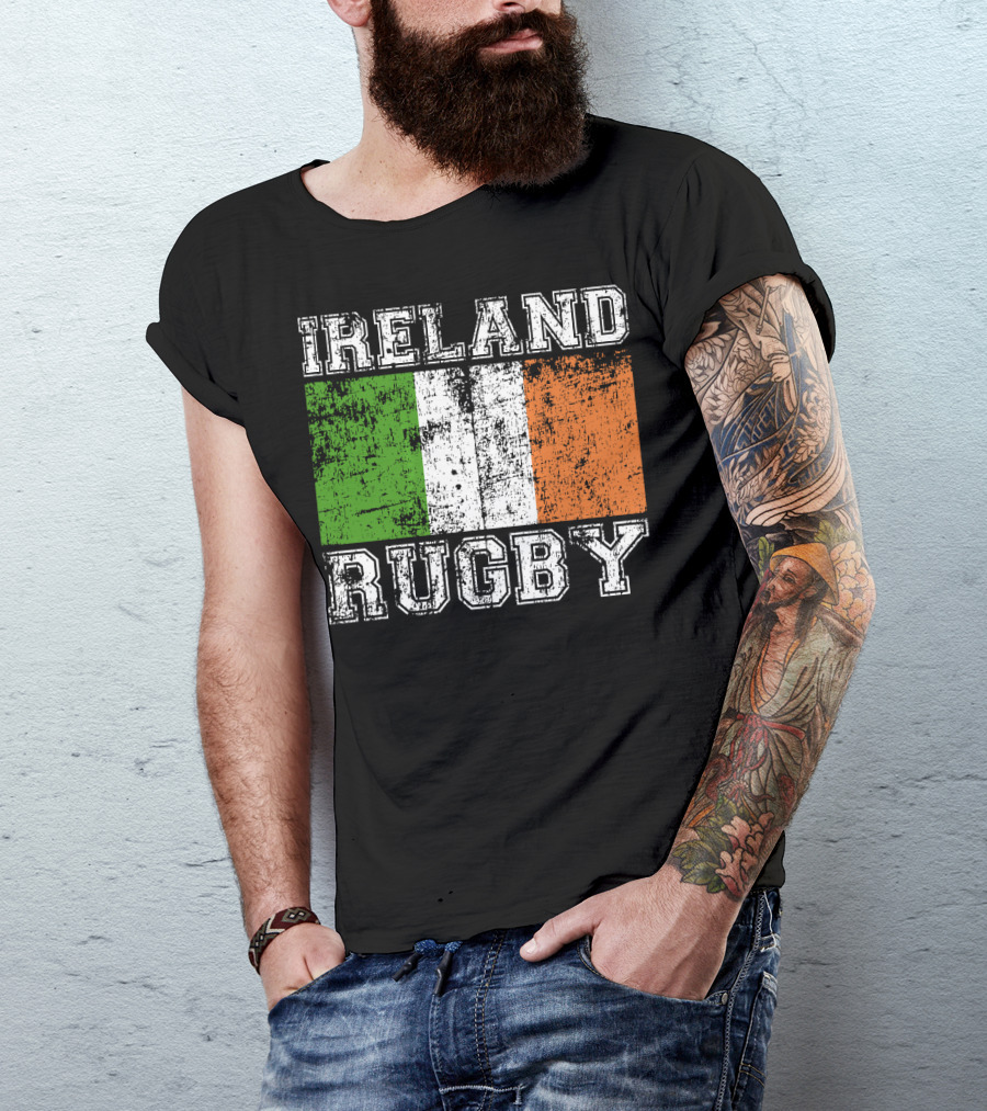 Ireland Rugby Vintage Flag T-Shirt