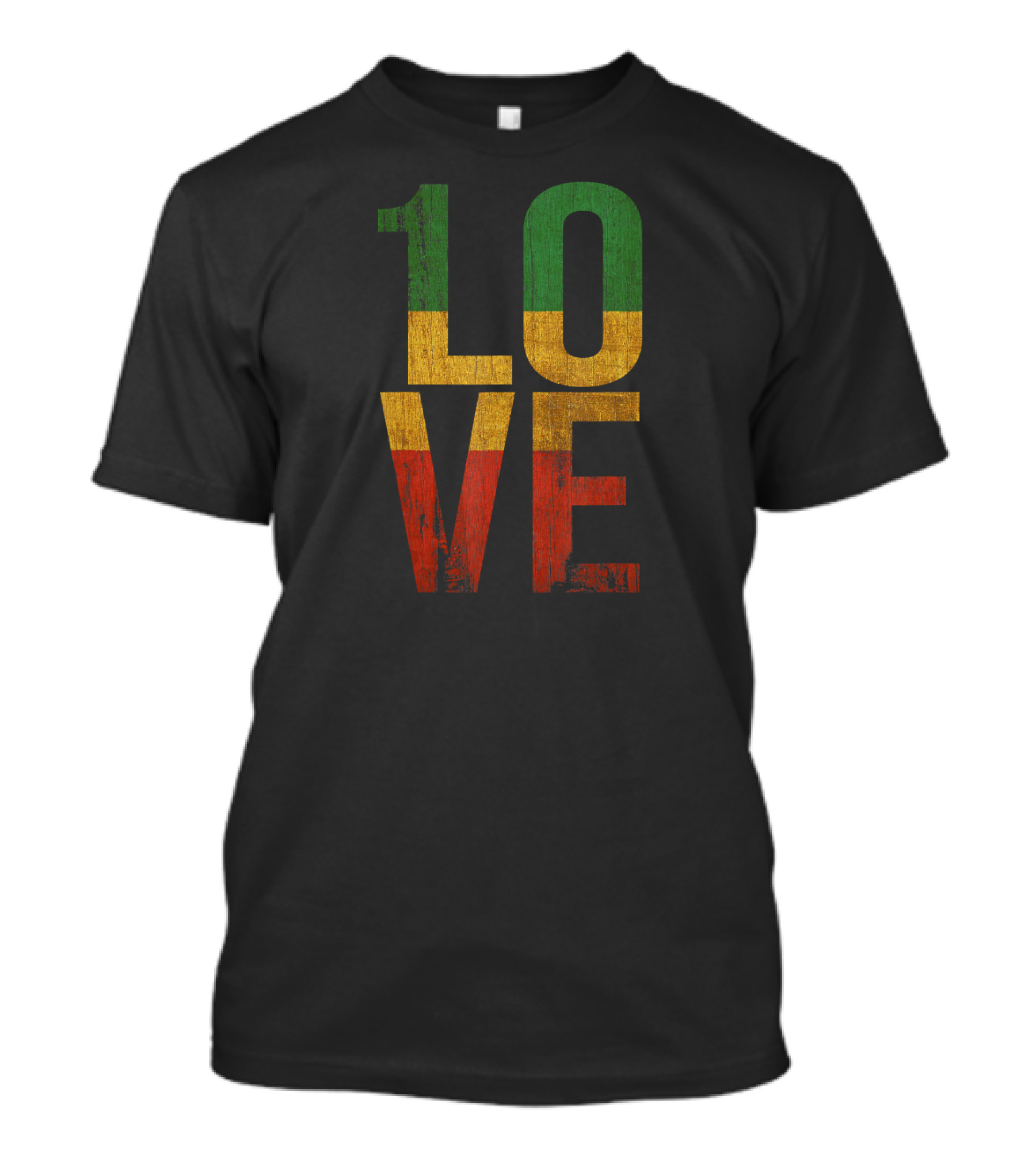 1 Love For Roots Rock Reggae Rastafarian Colors T-Shirt