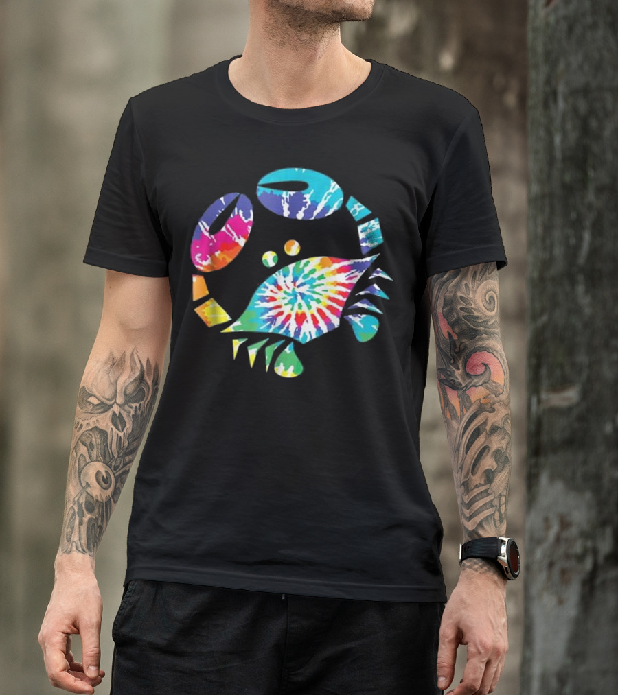Tie Dye Crab Colorful Fun Toy T-Shirt