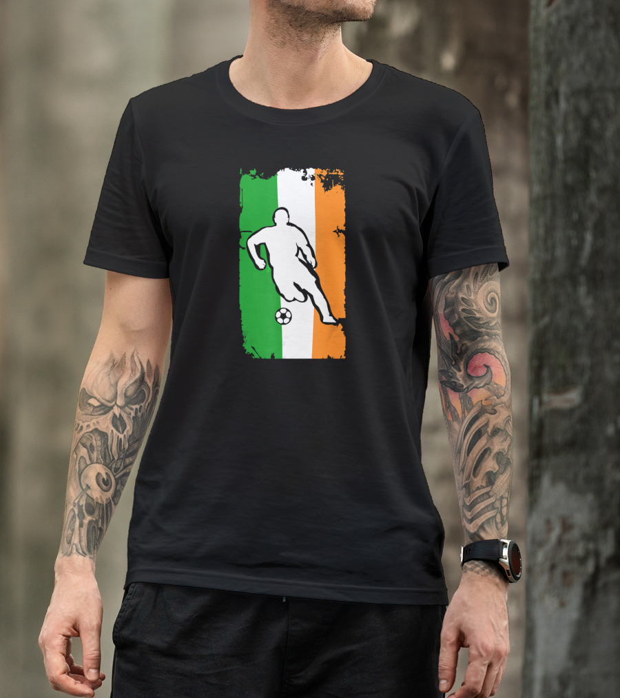 Ireland Football Soccer Jersey With Irish Flag And Player T-Shirt