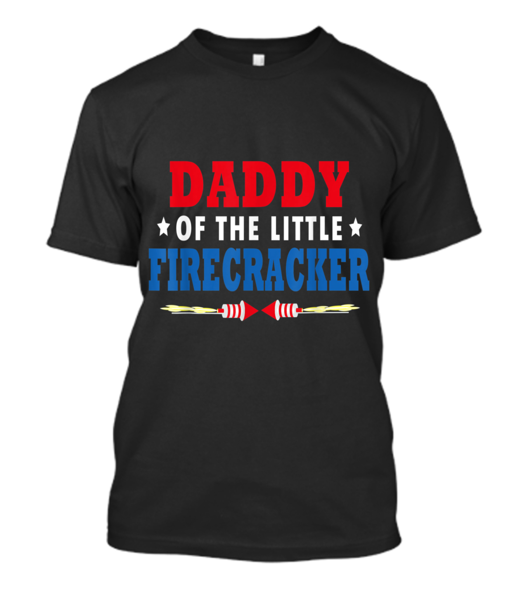 Daddy Of The Little Firecracker 4th Of July Mens T-Shirt