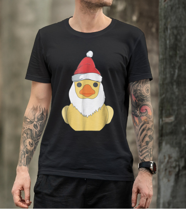 Rubber Duck Santa Claus Christmas Novelty Festive Holiday T-Shirt