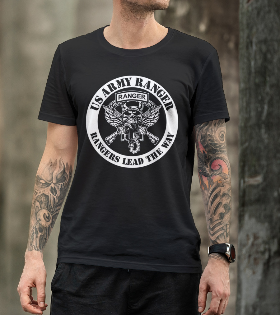US Army Ranger Skull Rangers Lead The Way Veteran T-Shirt