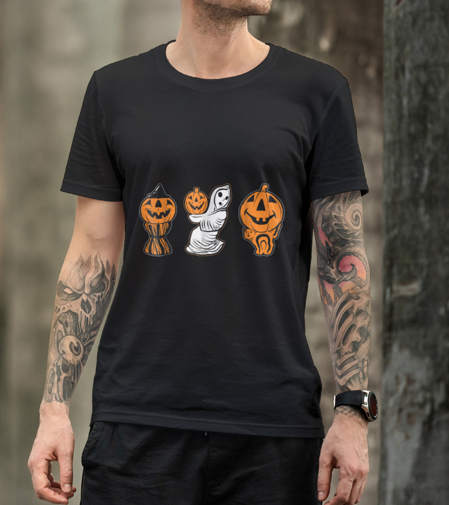 Classic Halloween Blow Molds Ghost Pumpkin Trio T-Shirt
