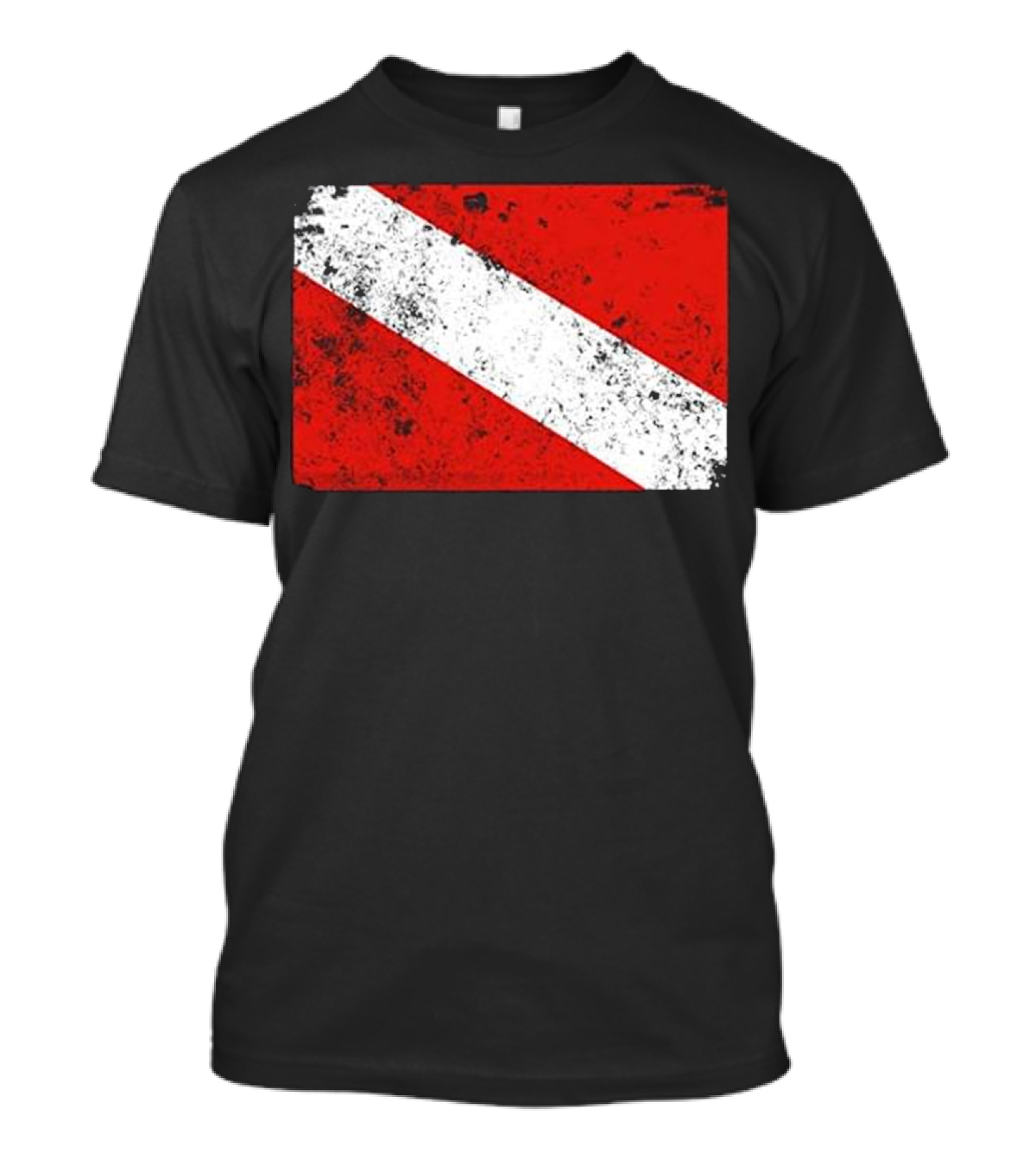 Distressed Scuba Diving Dive Flag T-Shirt