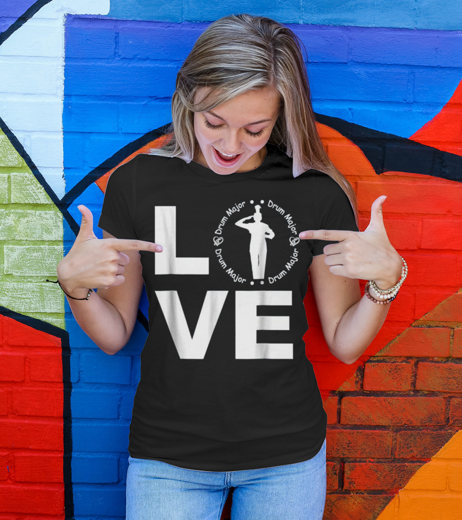 Love Drum Major Salute Cool Parent Pla T-Shirt