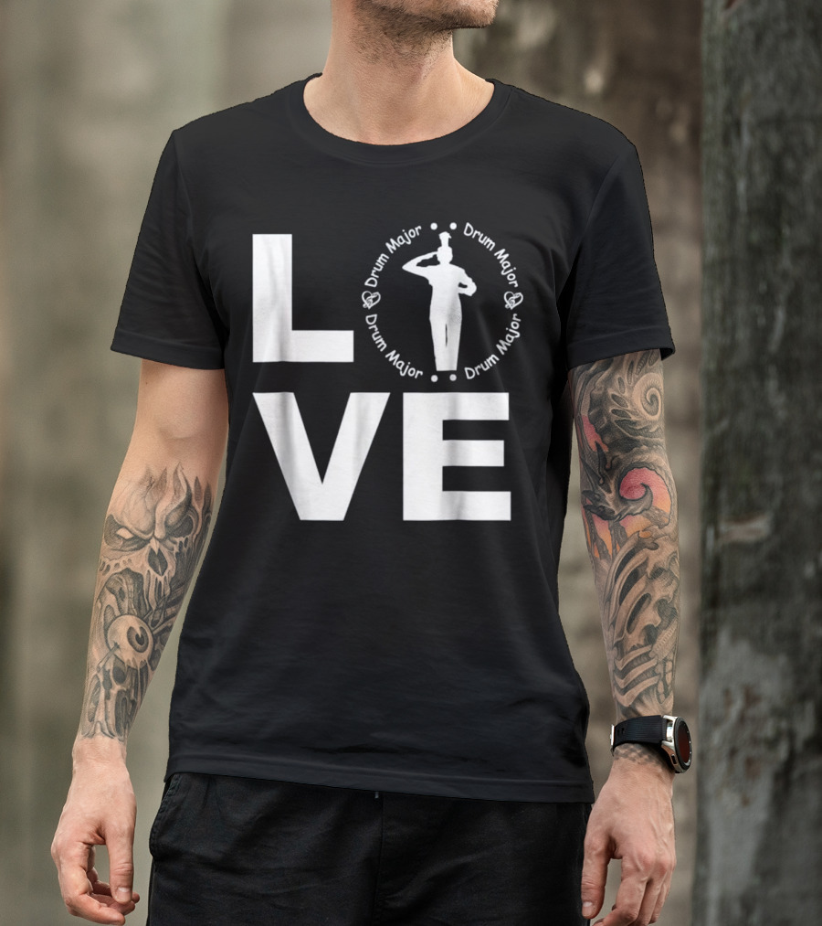 Love Drum Major Salute Cool Parent Pla T-Shirt