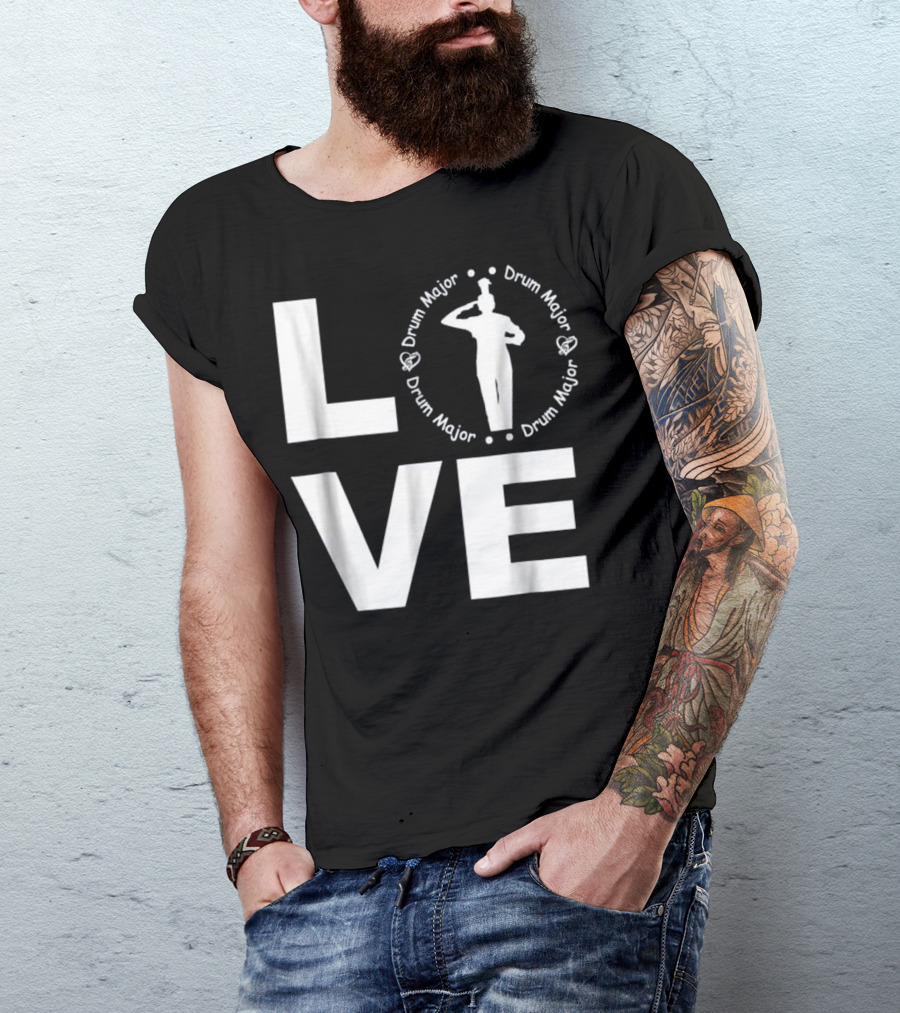 Love Drum Major Salute Cool Parent Pla T-Shirt
