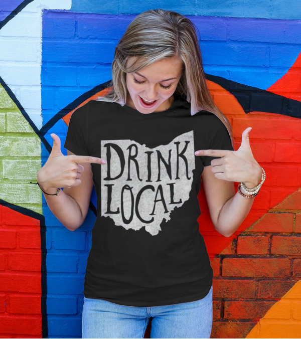 Drink Local Ohio Map T-Shirt