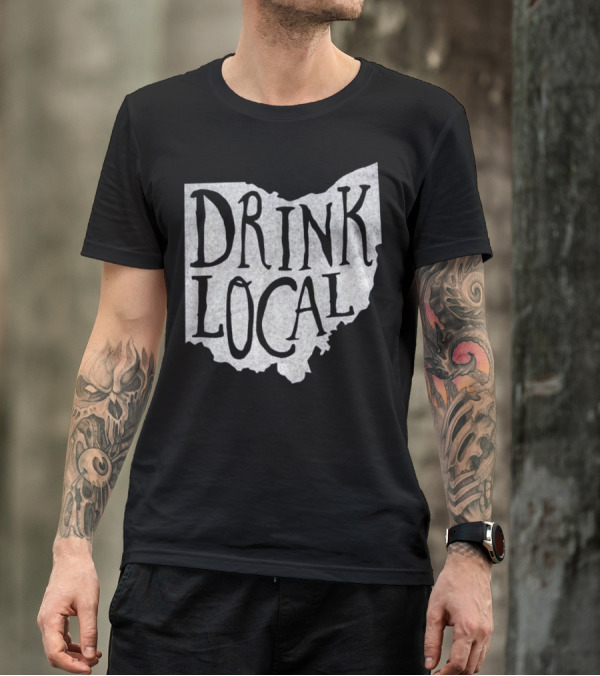 Drink Local Ohio Map T-Shirt