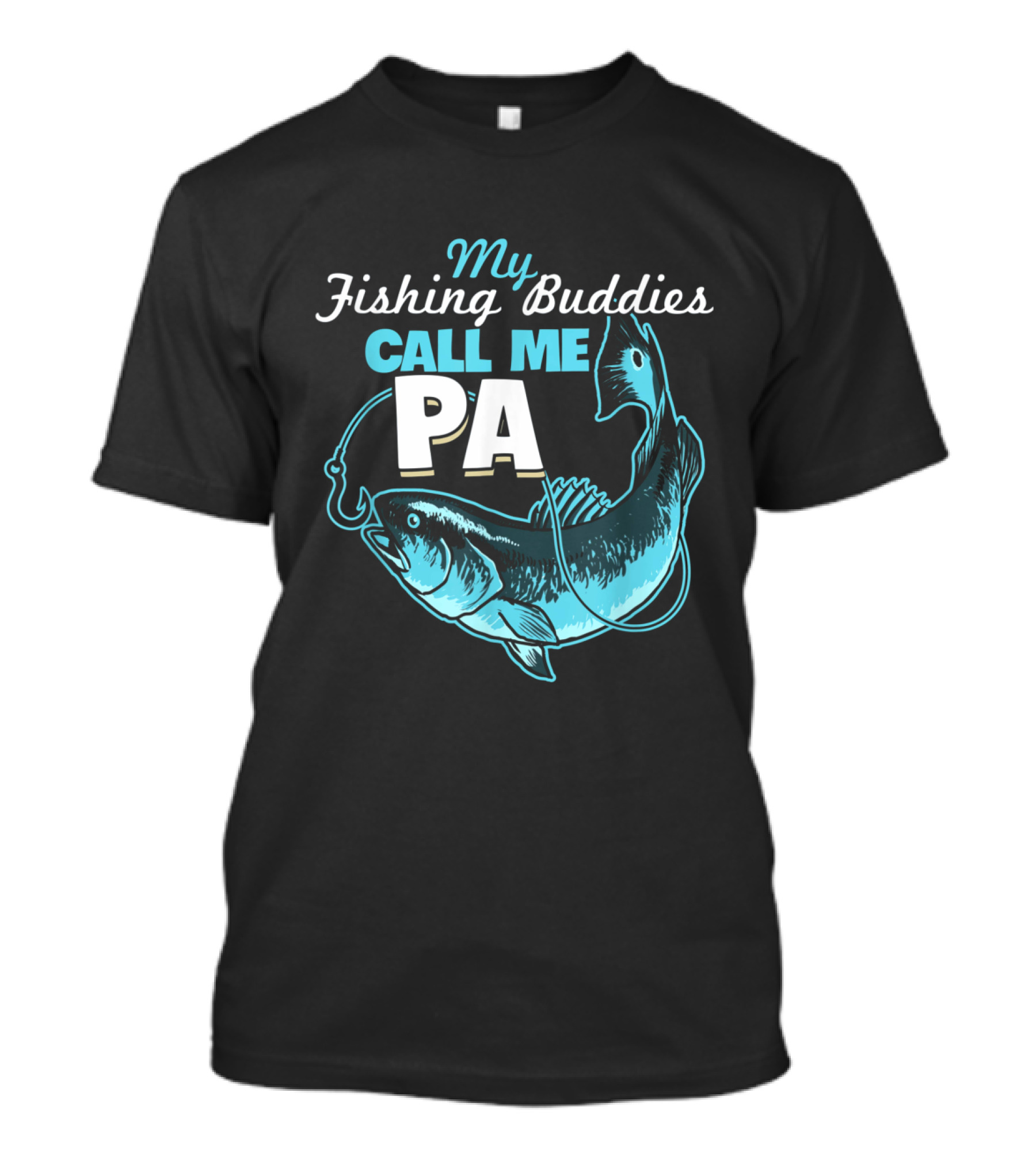 My Fishing Buddies Call Me Pa With Jumping Fish T-Shirt