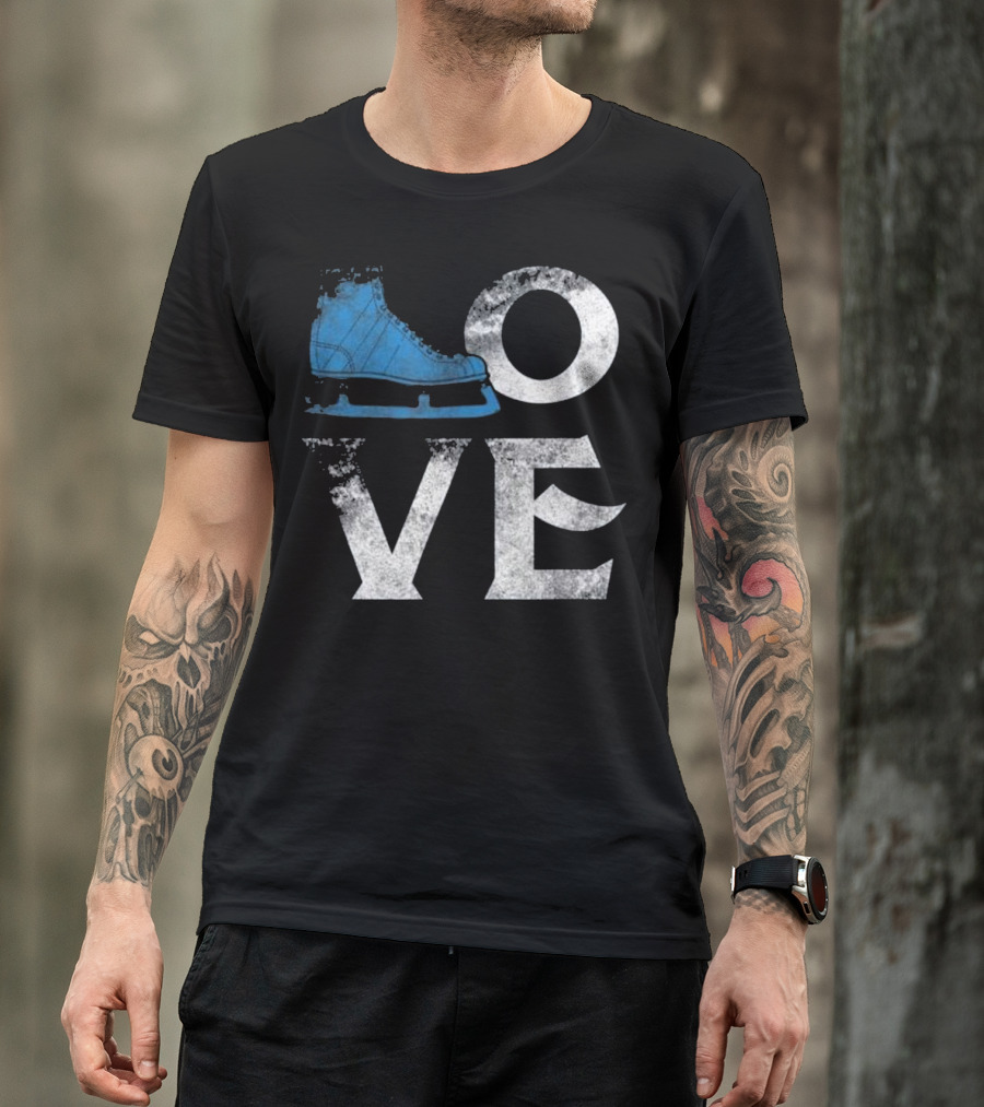 Love Figure Ice Skating Boot Sport T-Shirt