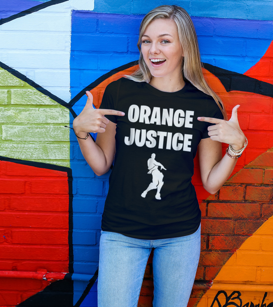 Orange Justice Dance Meme Silhouette Movement T-Shirt