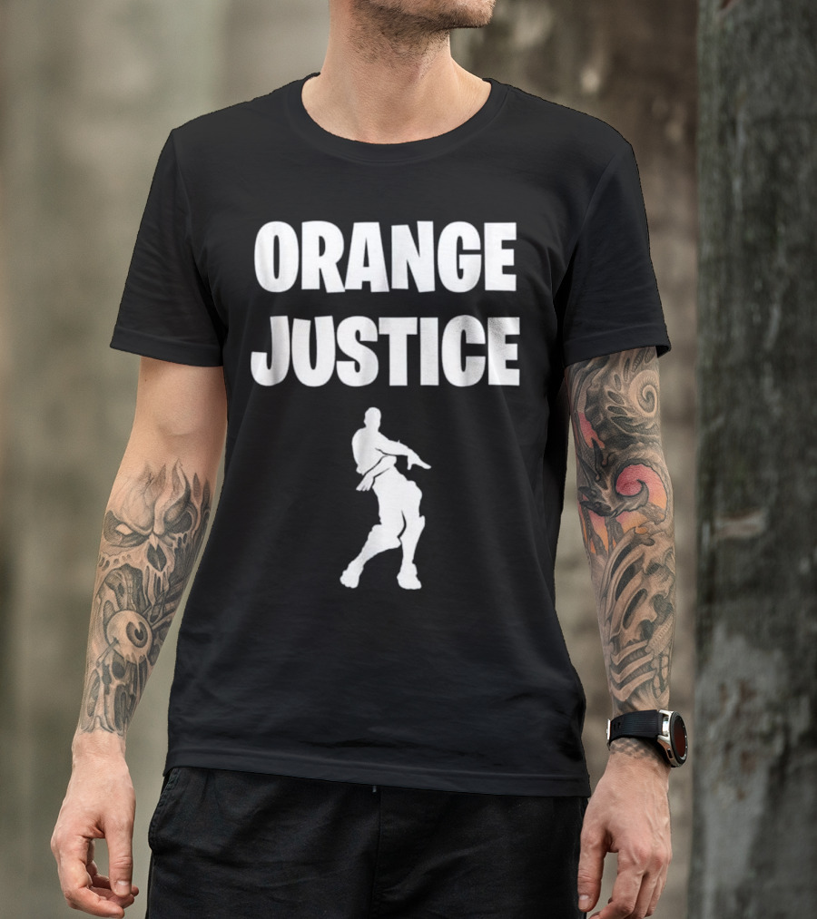 Orange Justice Dance Meme Silhouette Movement T-Shirt