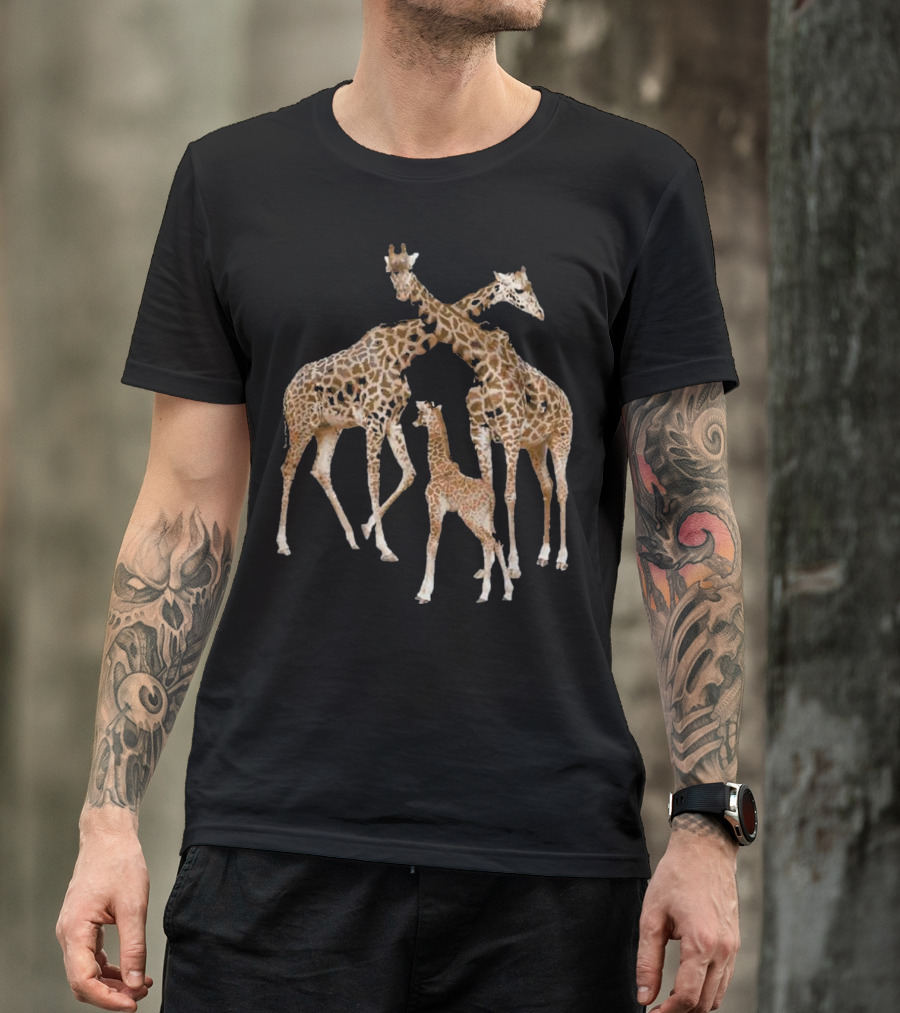Love Giraffe Family Giraffe Lover Togetherness T-Shirt