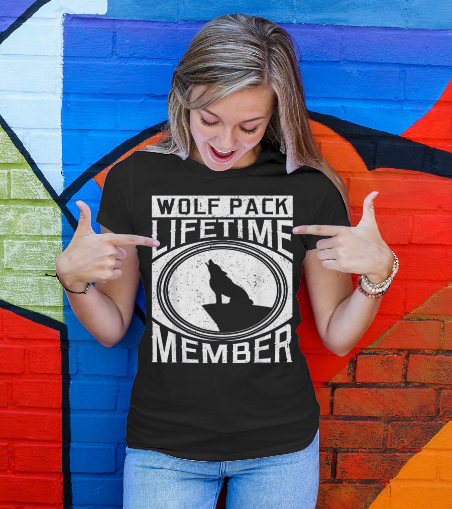 Wolf Pack Lifetime Member Howling T-Shirt