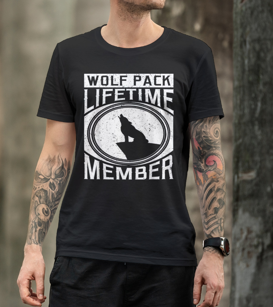 Wolf Pack Lifetime Member Howling T-Shirt