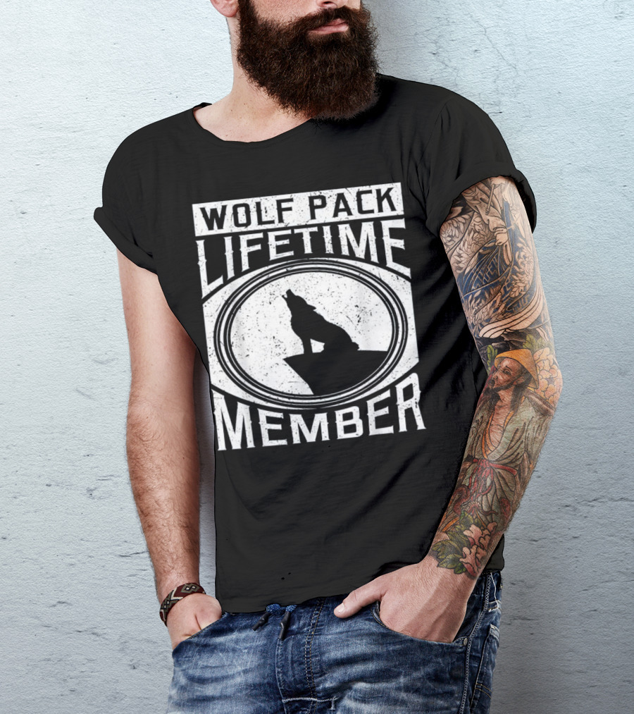 Wolf Pack Lifetime Member Howling T-Shirt