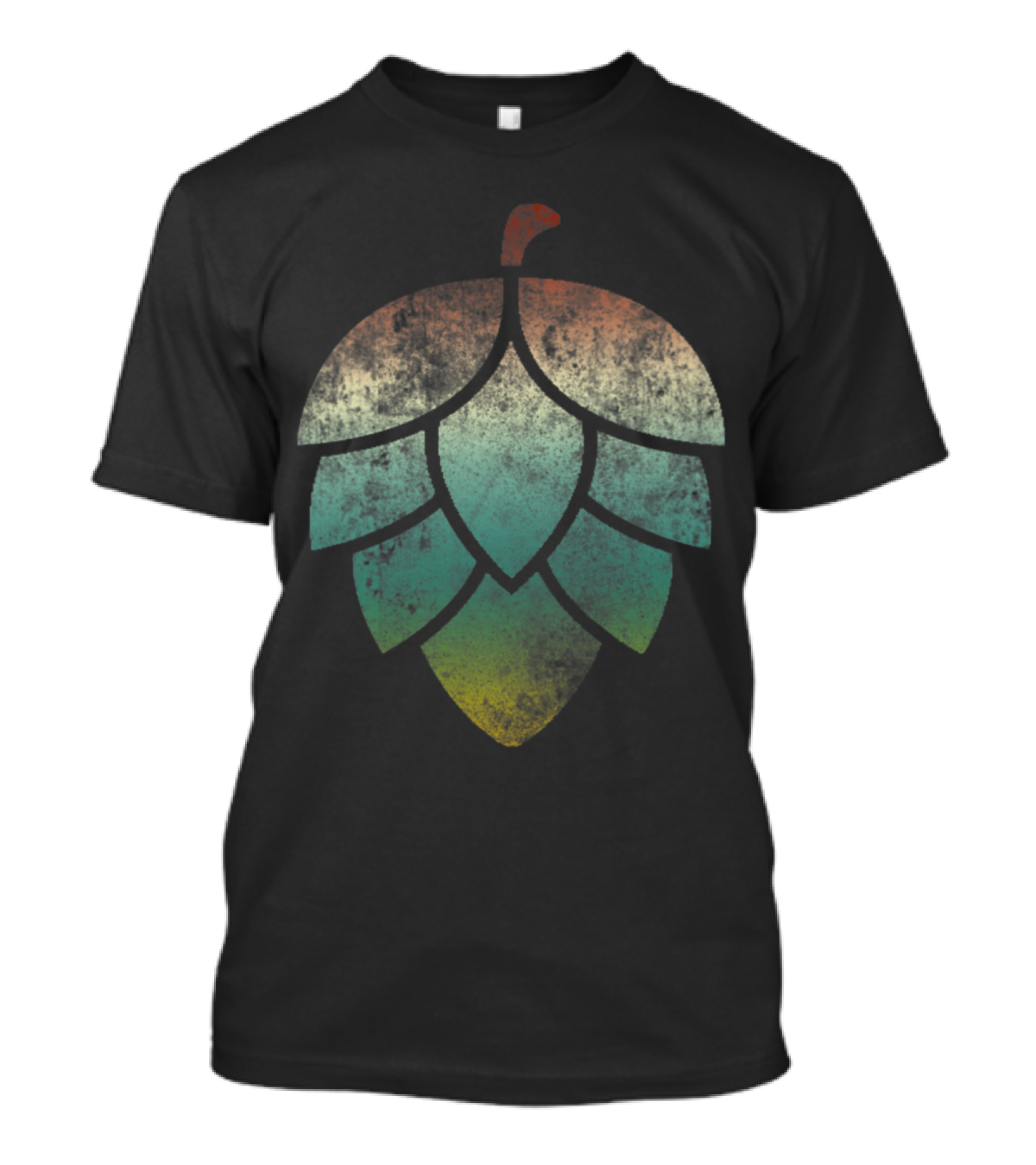 Vintage Hop Leaf Home Brewers Lover Distressed Rustic Craft Beer Aesthetic T-Shirt
