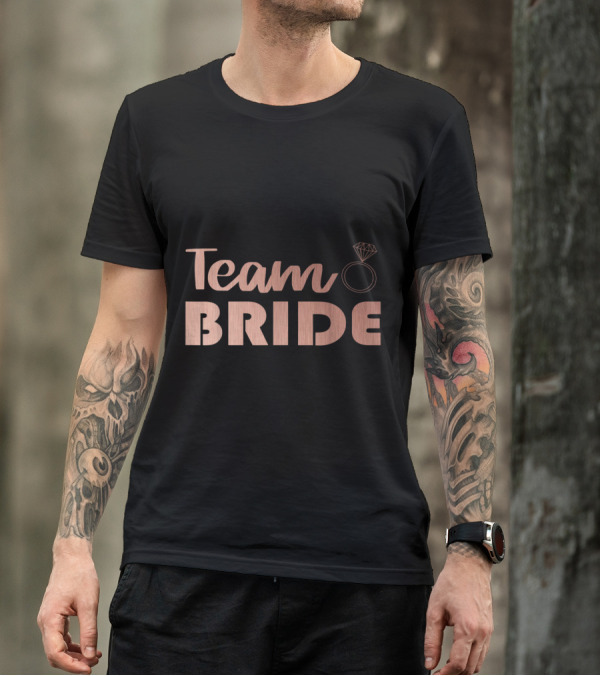 Team Bride Wedding Bachelorette Rose Ring T-Shirt