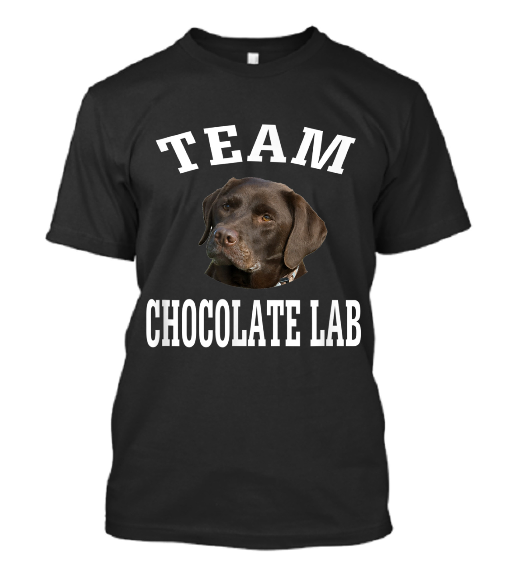 Team Chocolate Lab Labrador Retriever Dog Face T-Shirt
