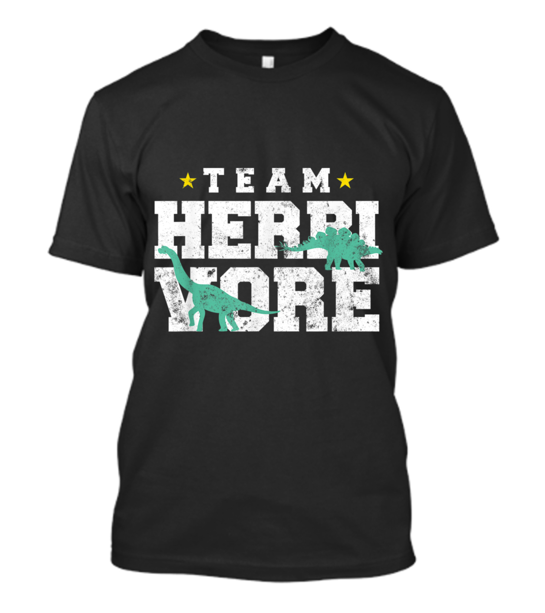 Team Herbivore Dinosaur With Brachiosaurus And Stegosaurus Stars T-Shirt