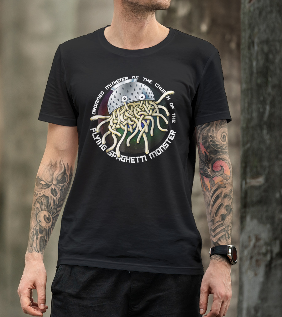 Ordained Minister Of The Church Of The Flying Spaghetti Monster T-Shirt