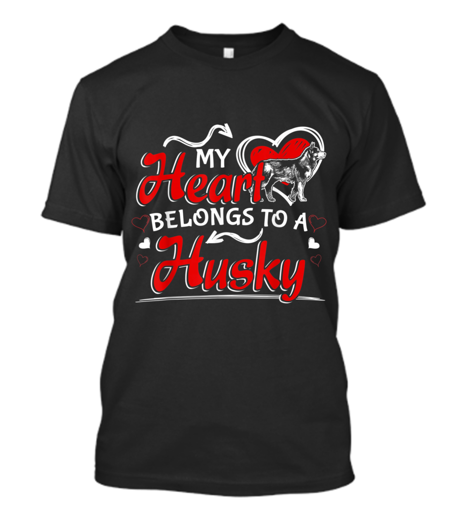 Loyalty My Heart Belongs To A Husky Dog Love T-Shirt