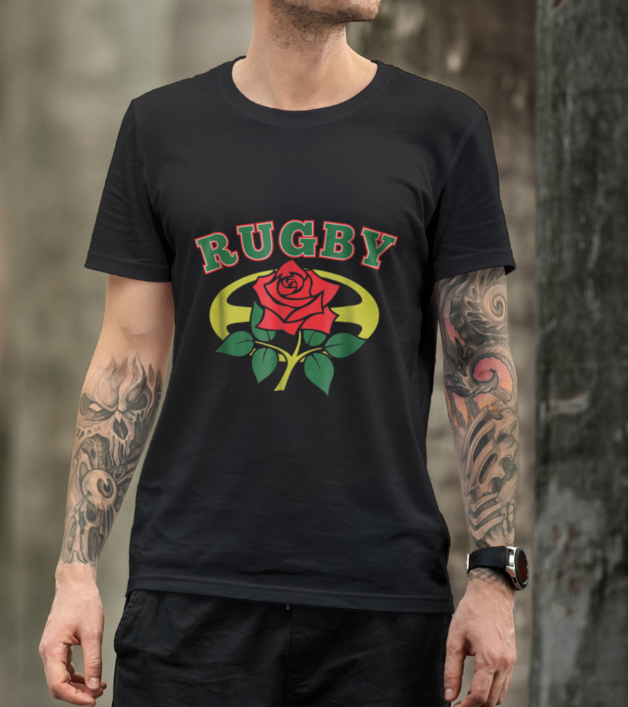 RUGBY ROSE England Rugby Iconic Red Rose Emblem T-Shirt
