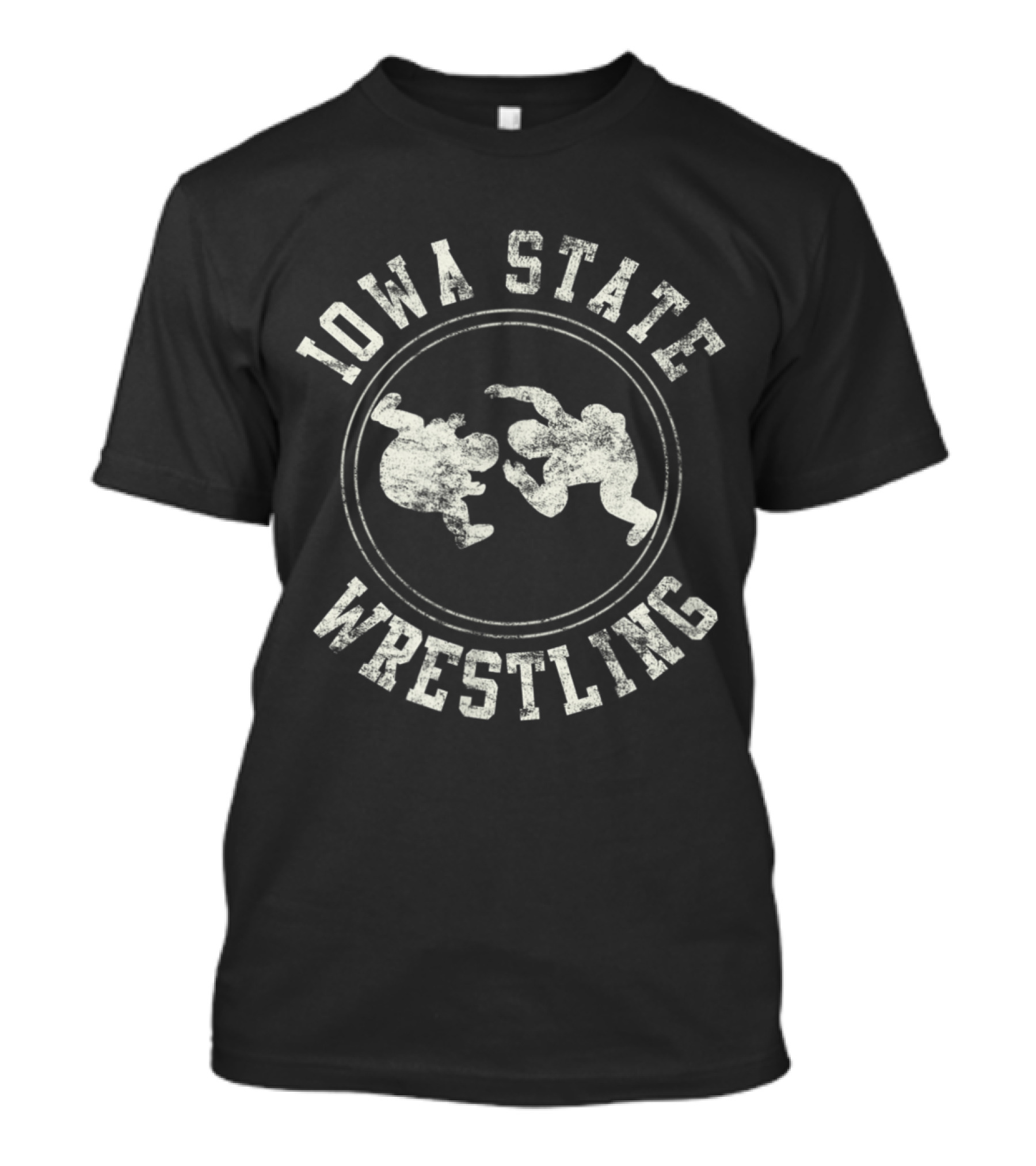 Iowa State Wrestling Vintage Graphic With Wrestlers In Action T-Shirt