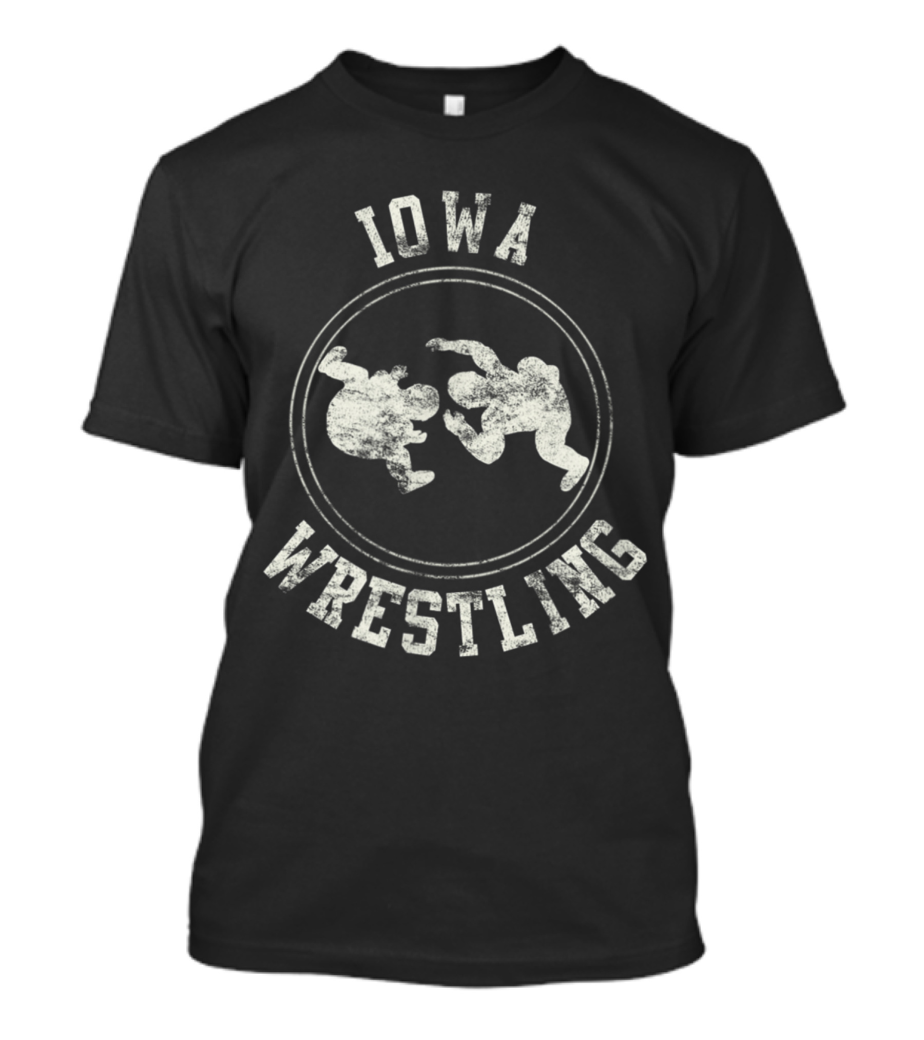 Iowa Wrestling Vintage Grappler Silhouettes Circle T-Shirt