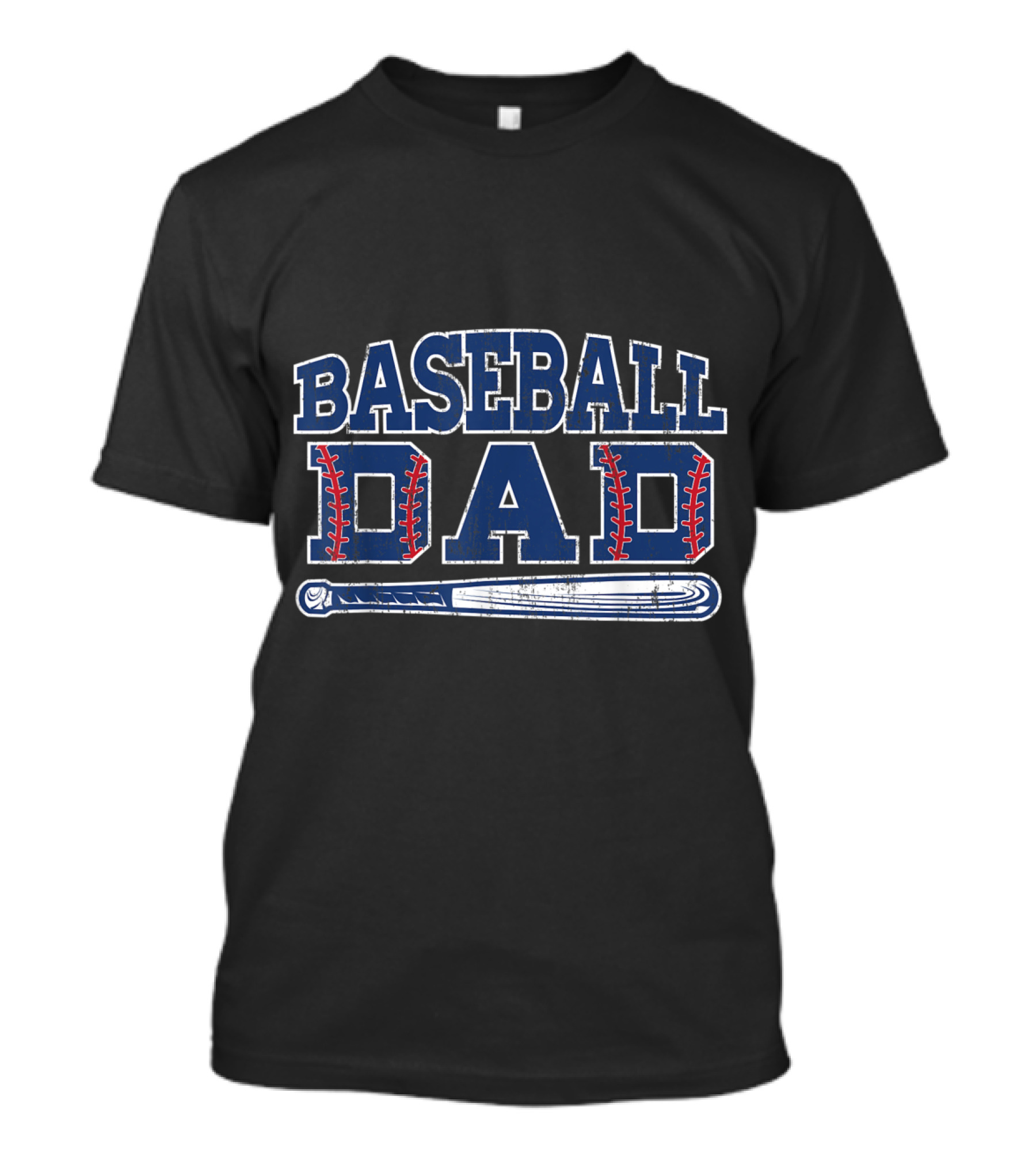 Baseball Dad With Bat Graphic Classic Sports Fatherhood T-Shirt