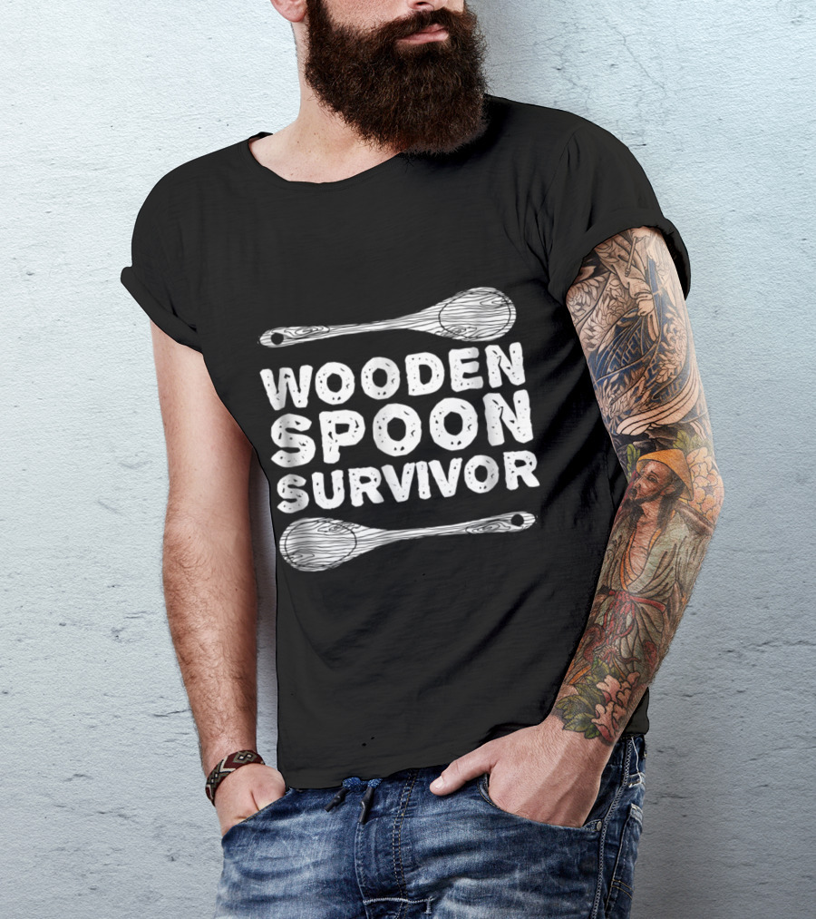Wooden Spoon Survivor Humorous Kitchen Cooking T-Shirt
